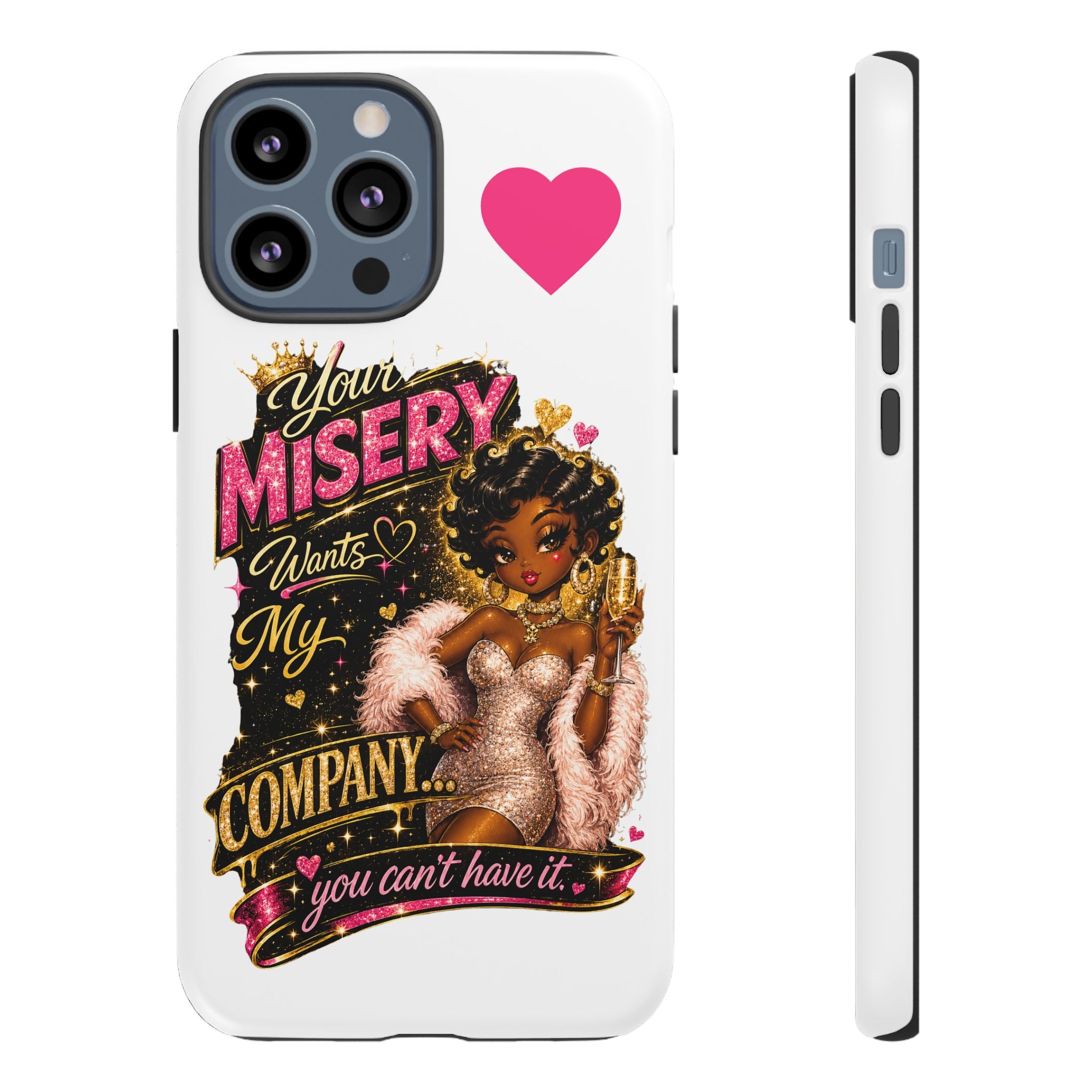 Phone Case — "Your Misery Wants My Company" Retro Graffiti Design