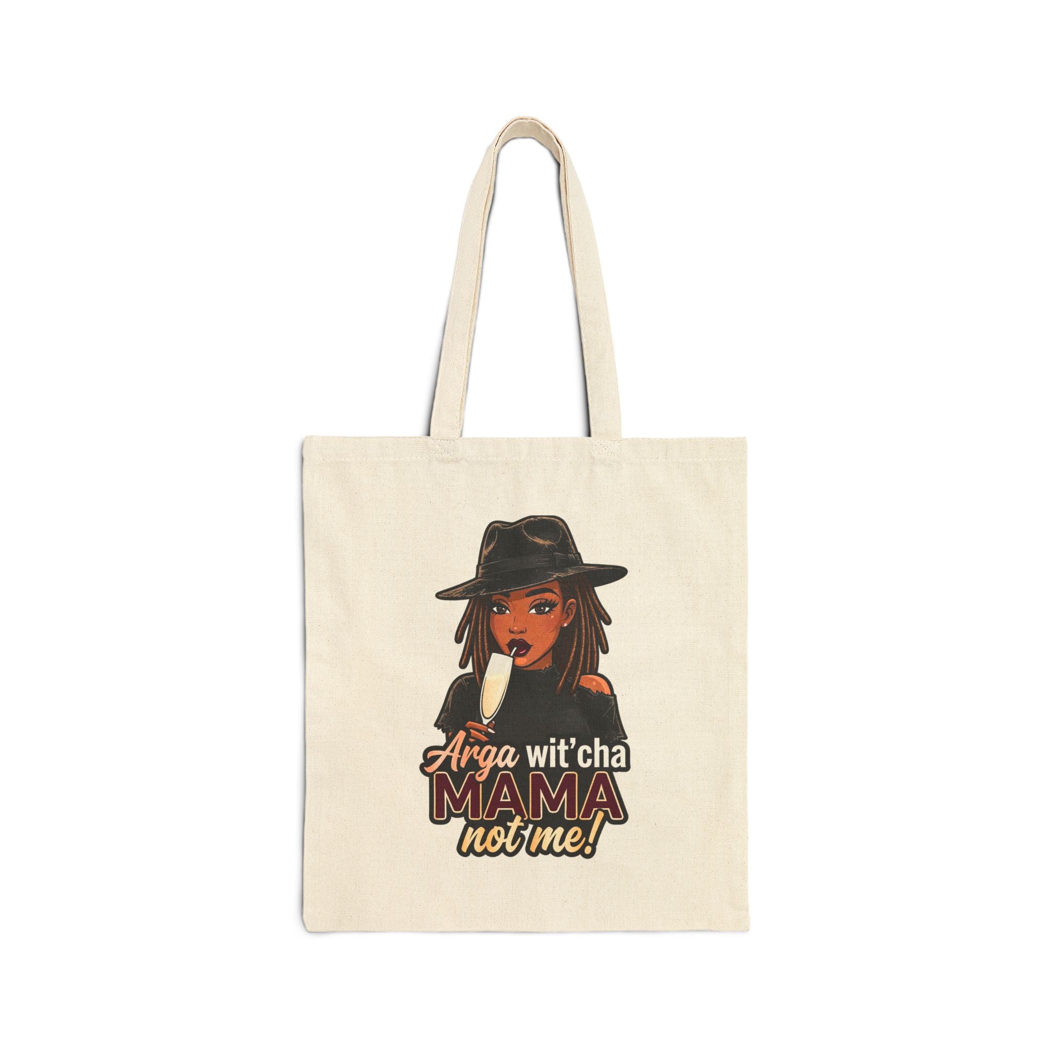 Tote Bag — Arga Witcha Mama, Not Me! Stylish Mama Witch Graphic Cotton Tote