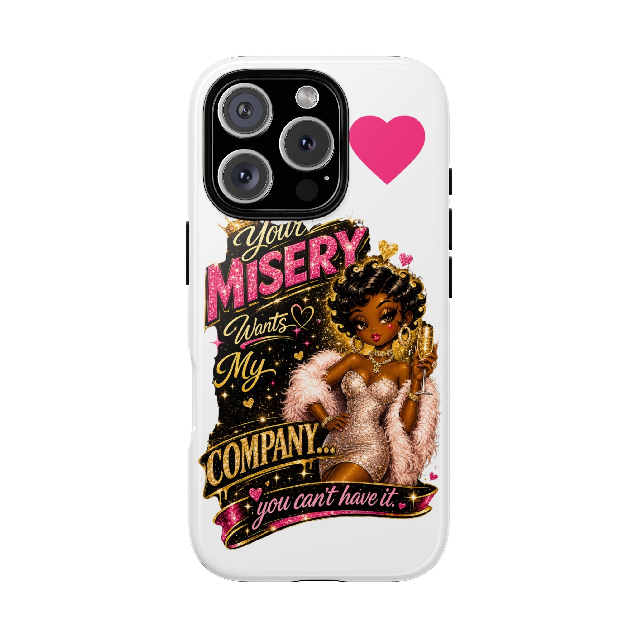 Phone Case — "Your Misery Wants My Company" Retro Graffiti Design
