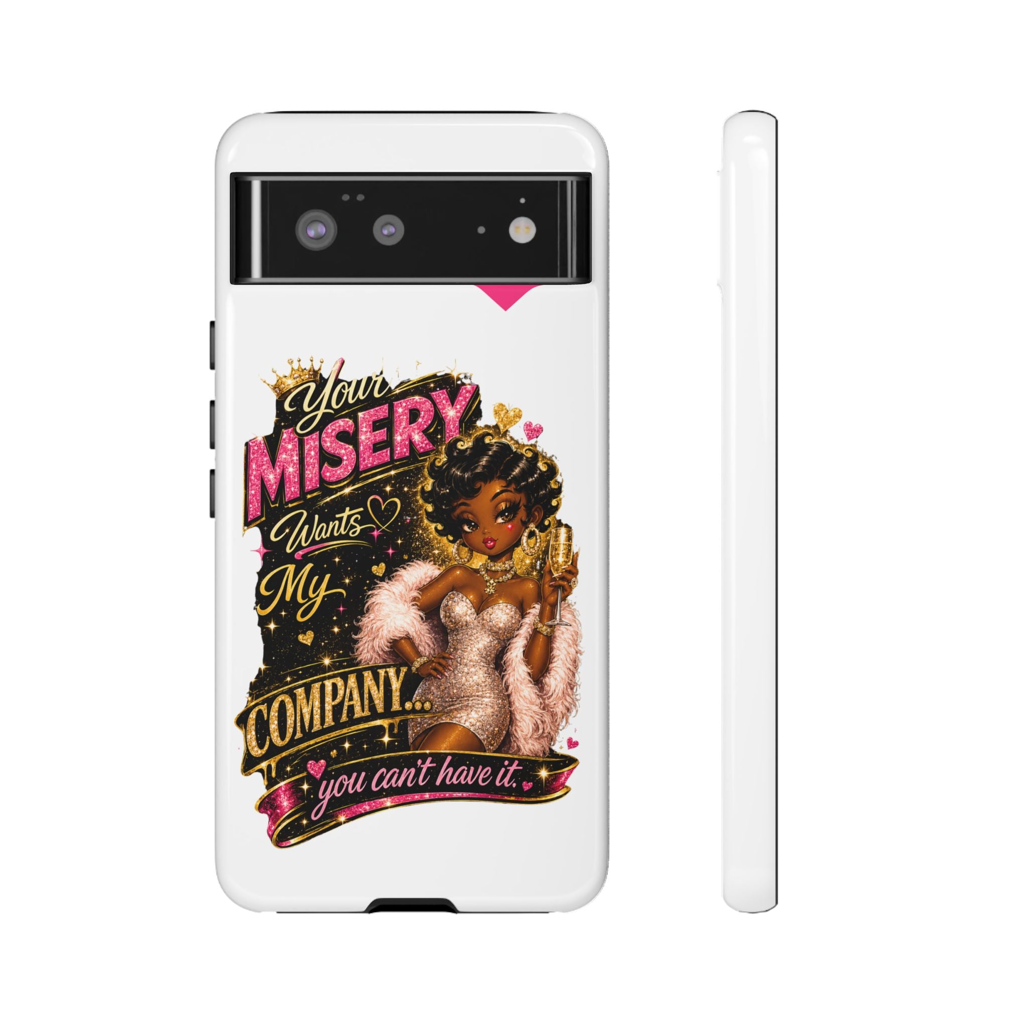 Phone Case — "Your Misery Wants My Company" Retro Graffiti Design