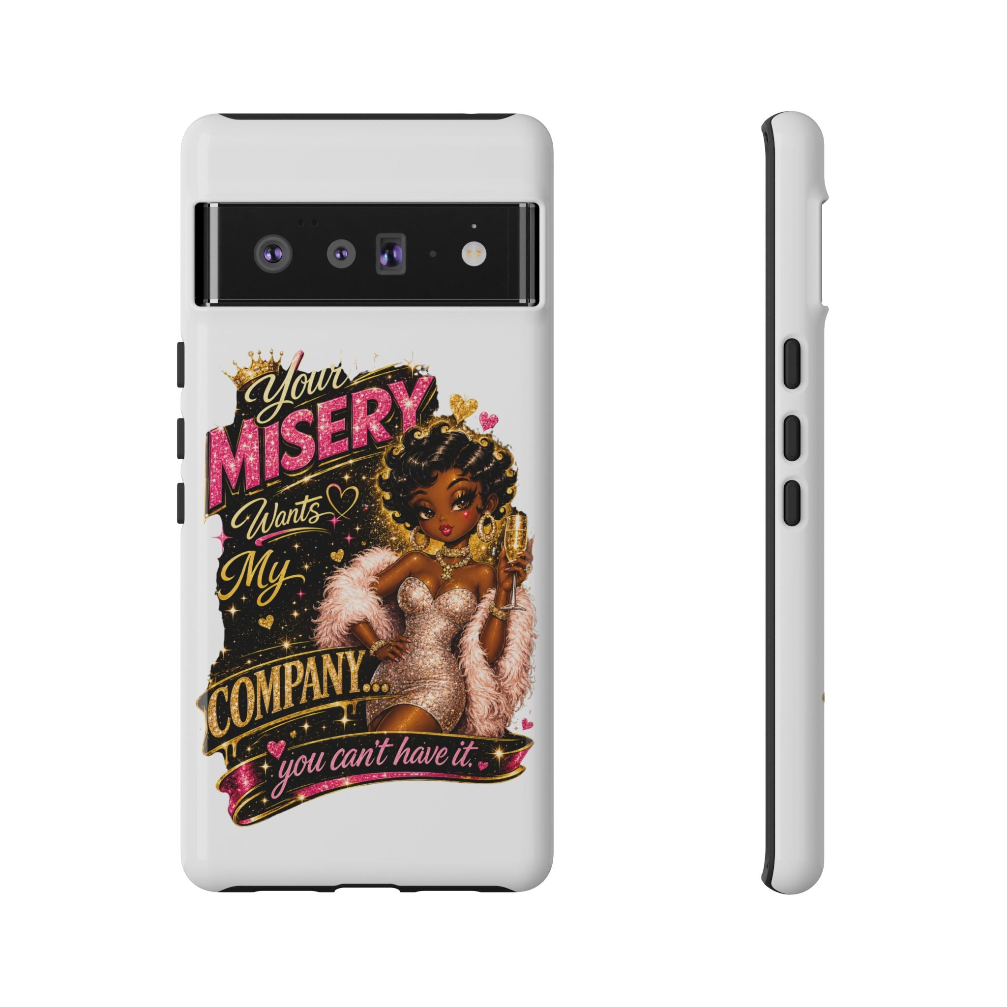 Phone Case — "Your Misery Wants My Company" Retro Graffiti Design