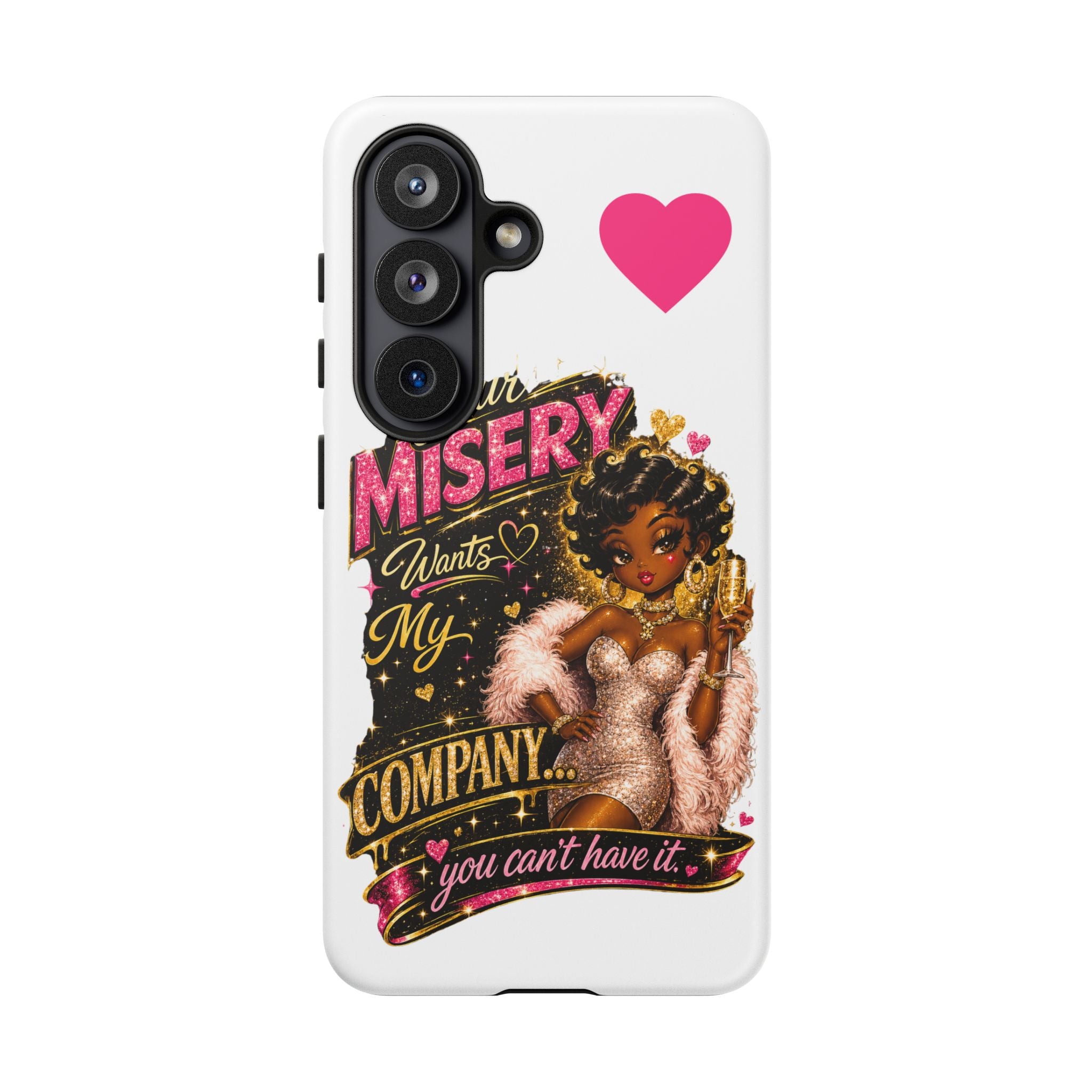 Phone Case — "Your Misery Wants My Company" Retro Graffiti Design