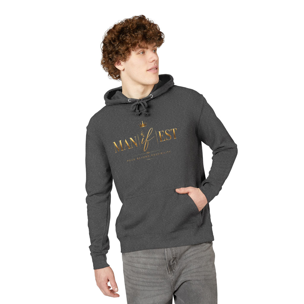 Manifest Hoodie — 'MANIFEST' Motivational Pullover with Gold Script