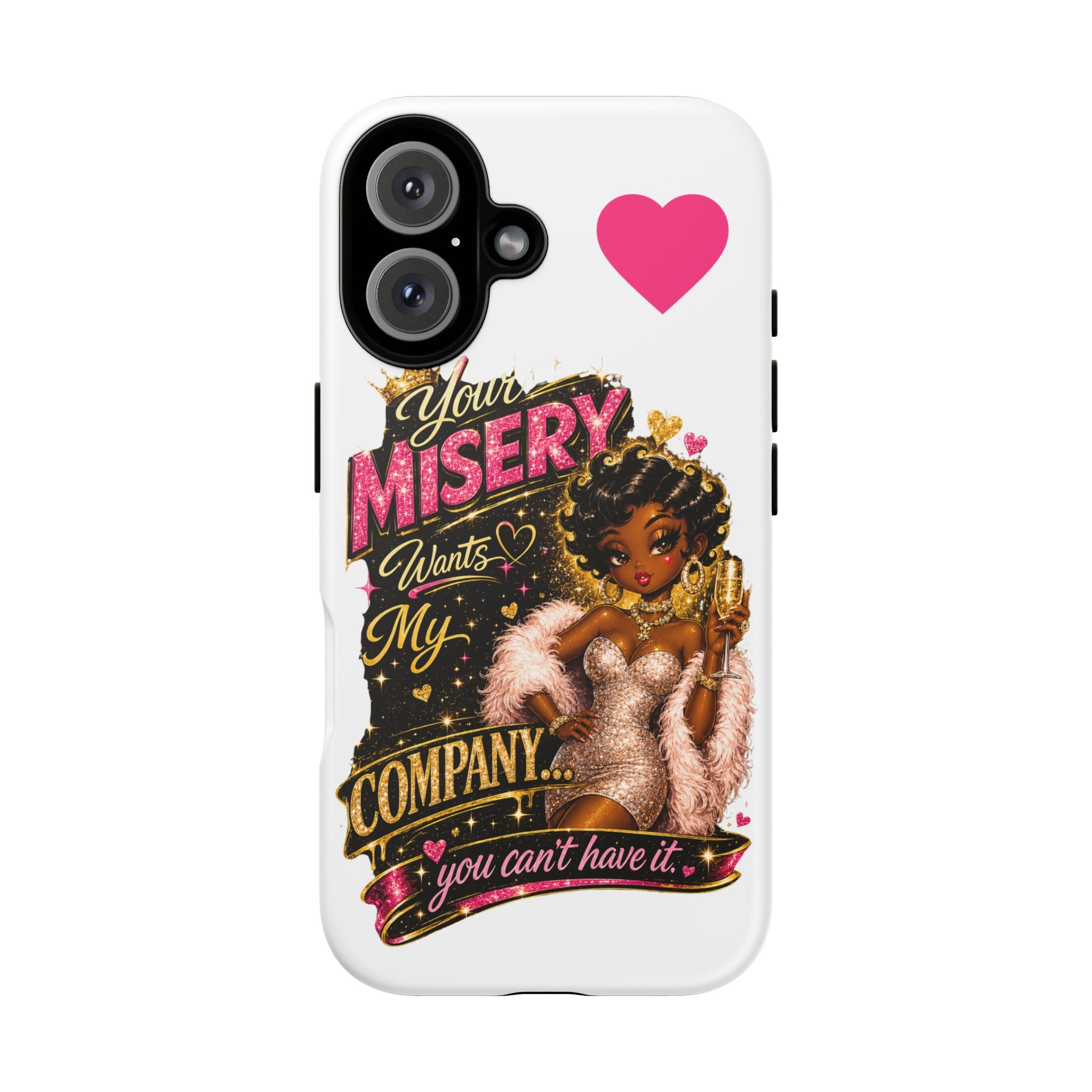 Phone Case — "Your Misery Wants My Company" Retro Graffiti Design