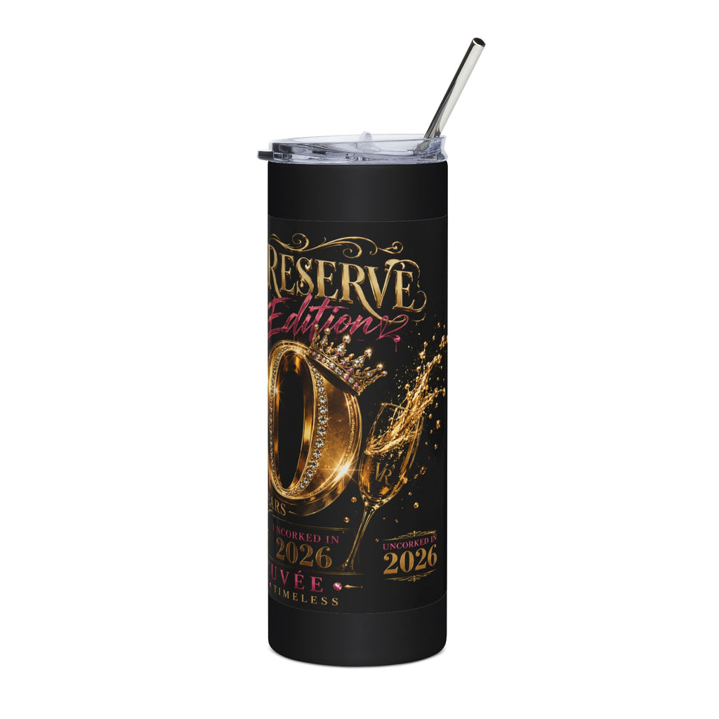 20oz Stainless Tumbler — "Vintage Birthday 50" Champagne Celebration