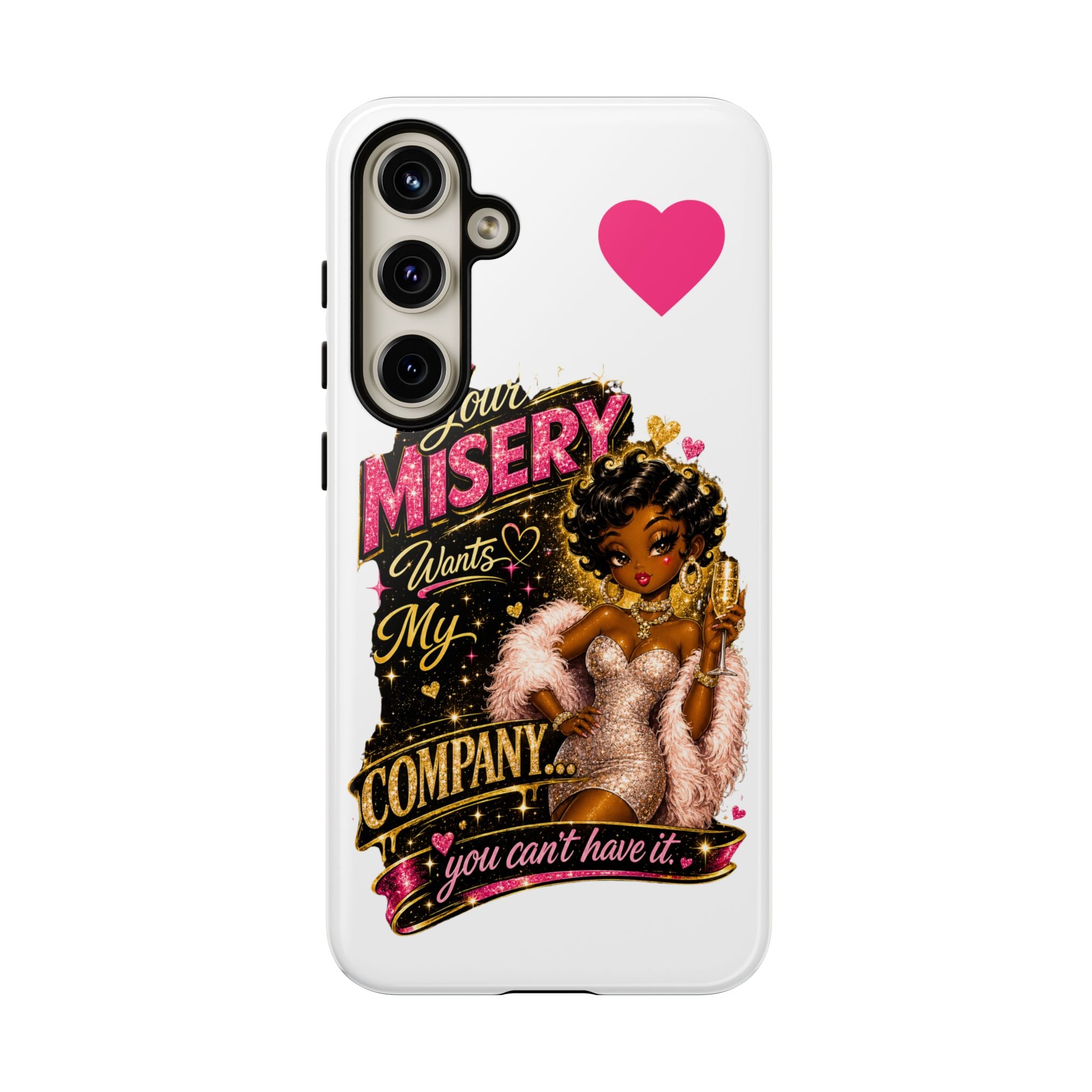 Phone Case — "Your Misery Wants My Company" Retro Graffiti Design
