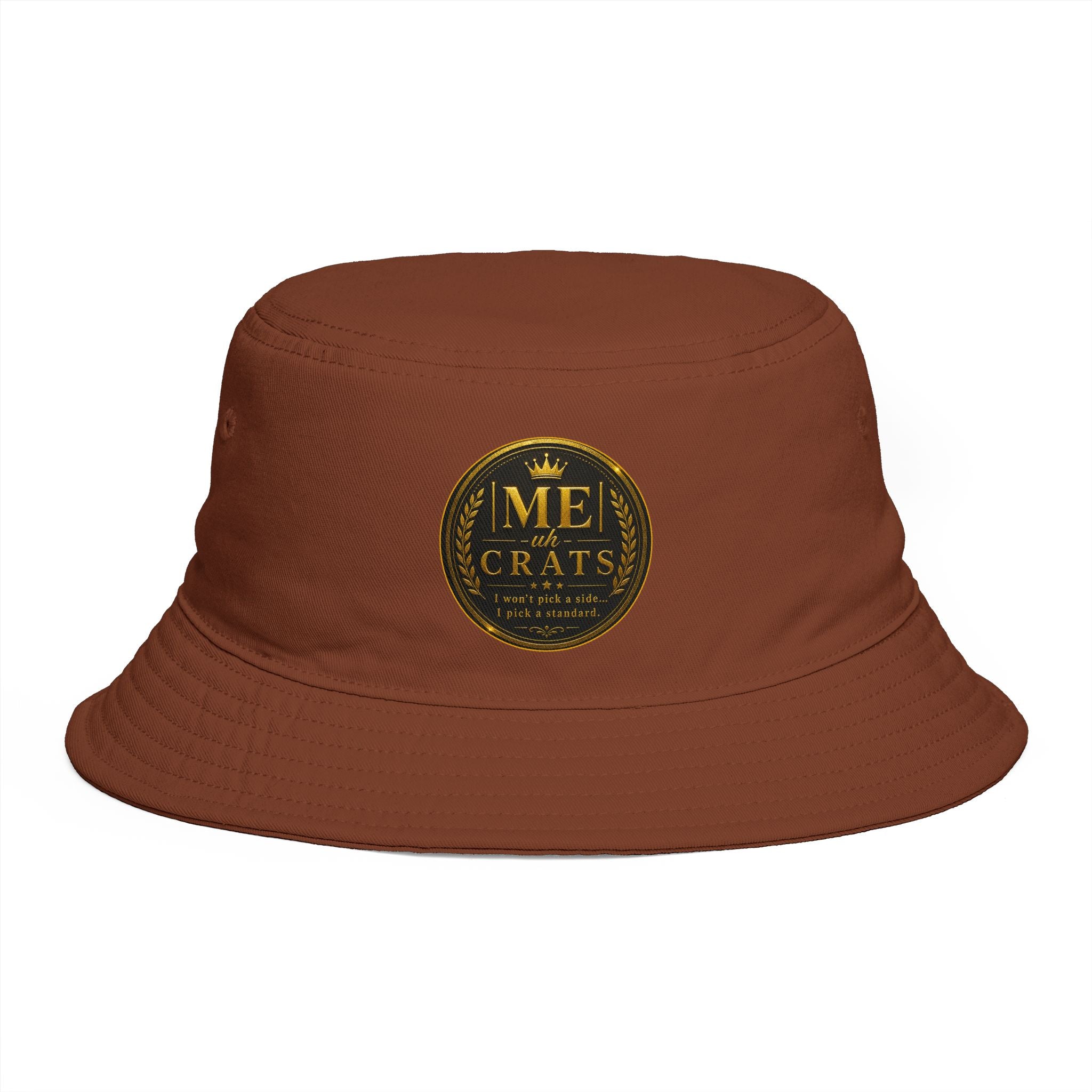 Me -uh- CRATS Bucket Hat — Vintage Gold Crest Signature Edition