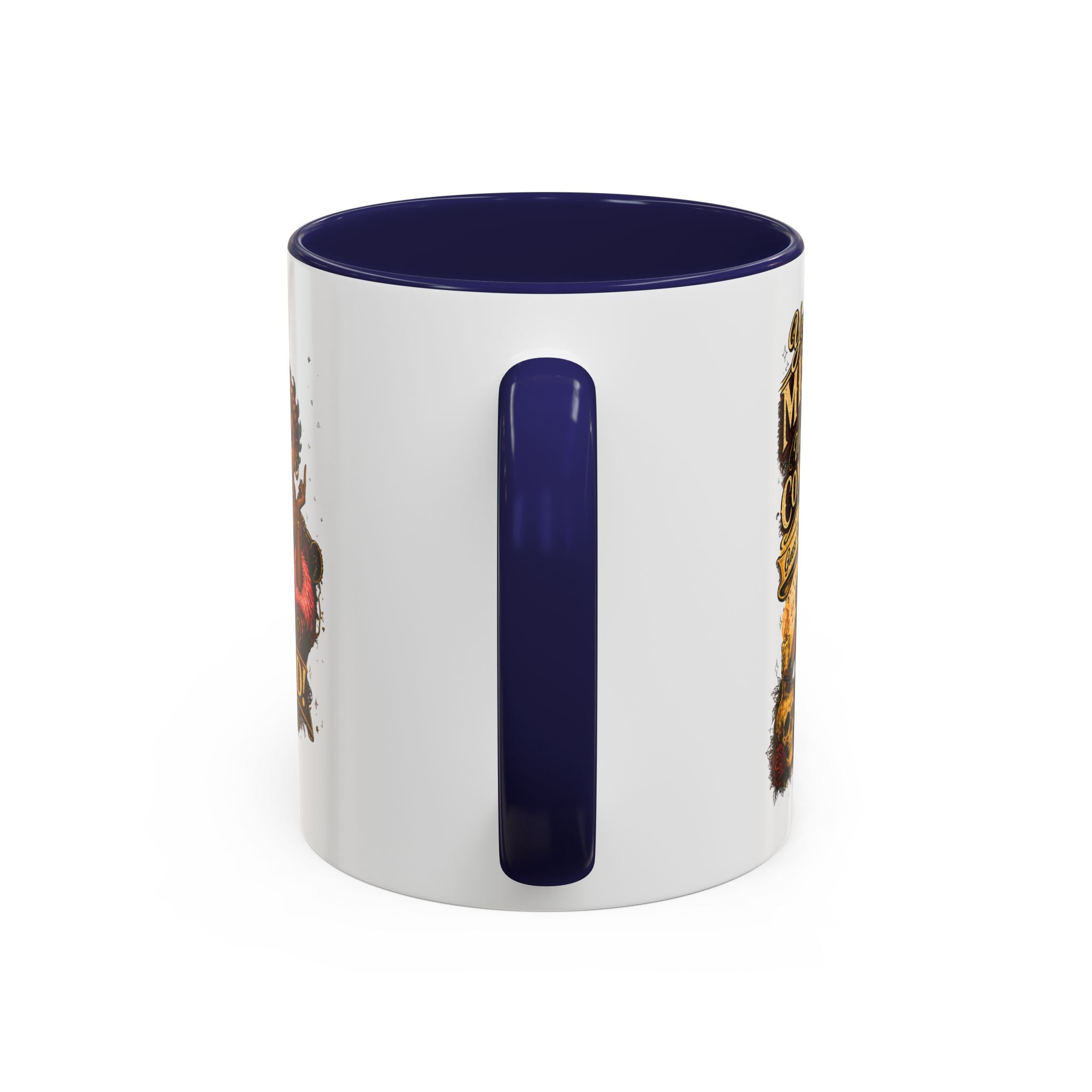 Accent Coffee Mug — "Your Misery Pays My Company" Vintage Pin-Up Gothic Coffee Mug