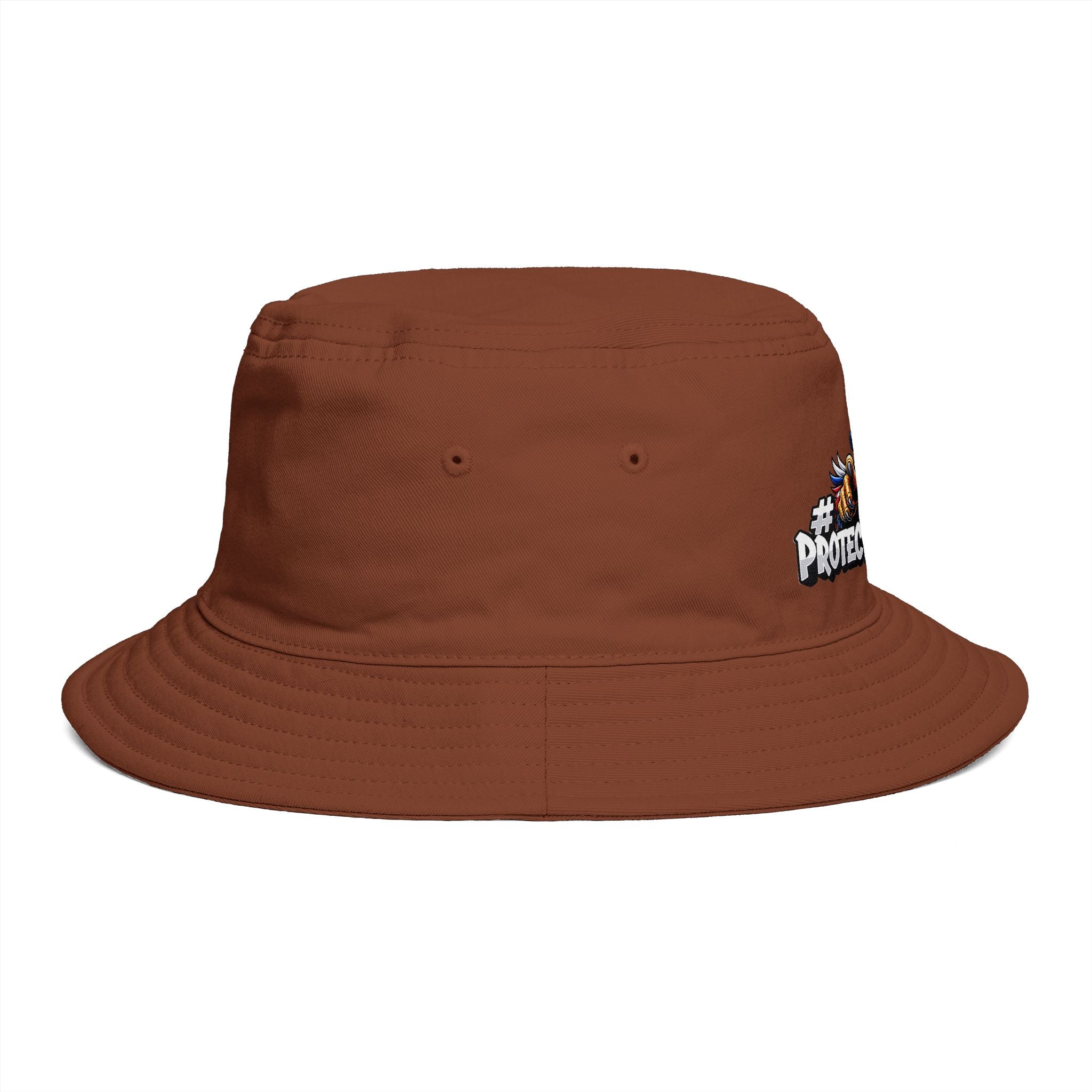 Protect The Bird Patriotic Eagle Bucket Hat — American Flag Uncle Sam Design