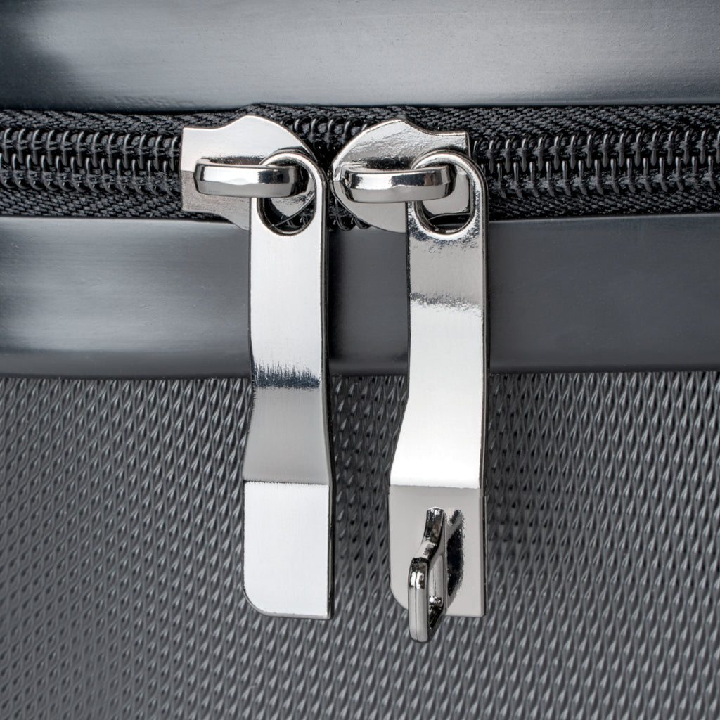Champagne City Suitcase – Luxurious Black & Gold Travel Luggage with Red Rose Design