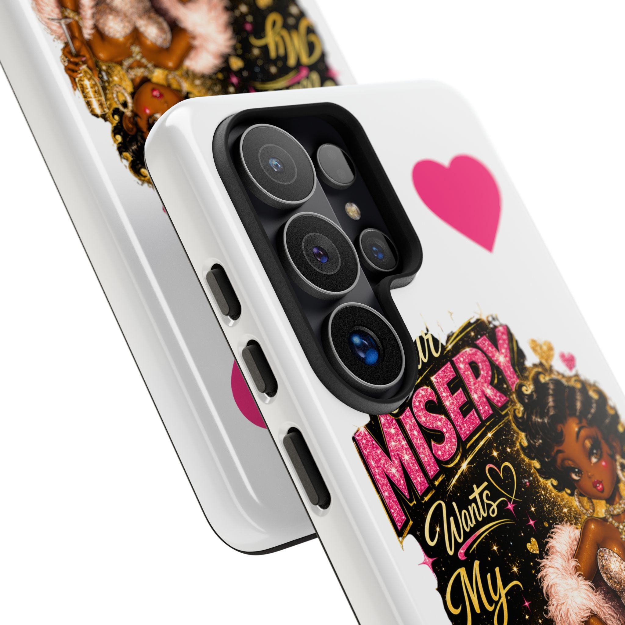 Phone Case — "Your Misery Wants My Company" Retro Graffiti Design