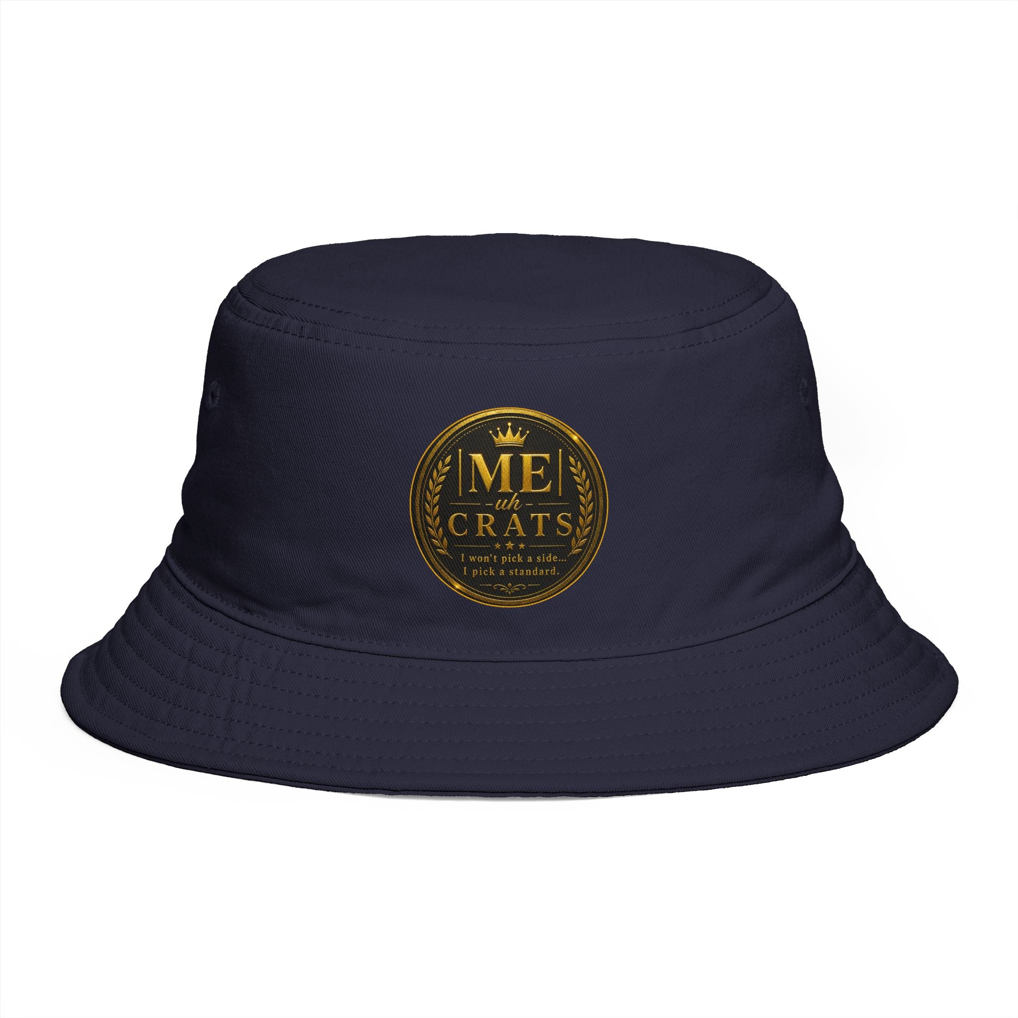 Me -uh- CRATS Bucket Hat — Vintage Gold Crest Signature Edition