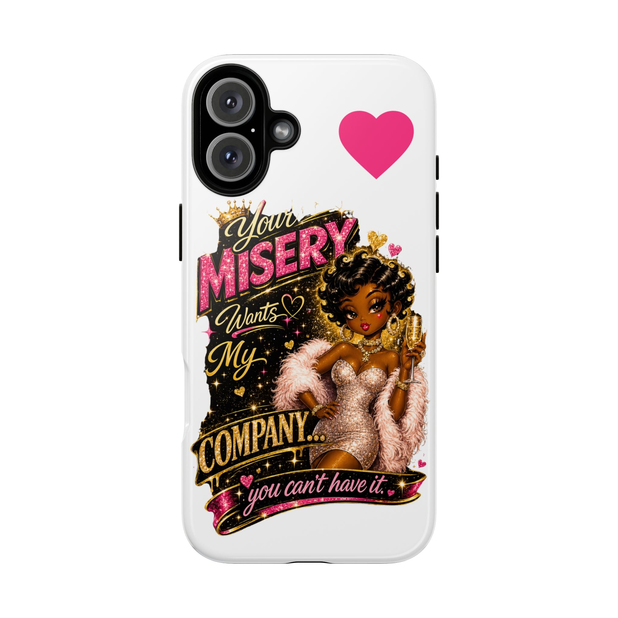 Phone Case — "Your Misery Wants My Company" Retro Graffiti Design