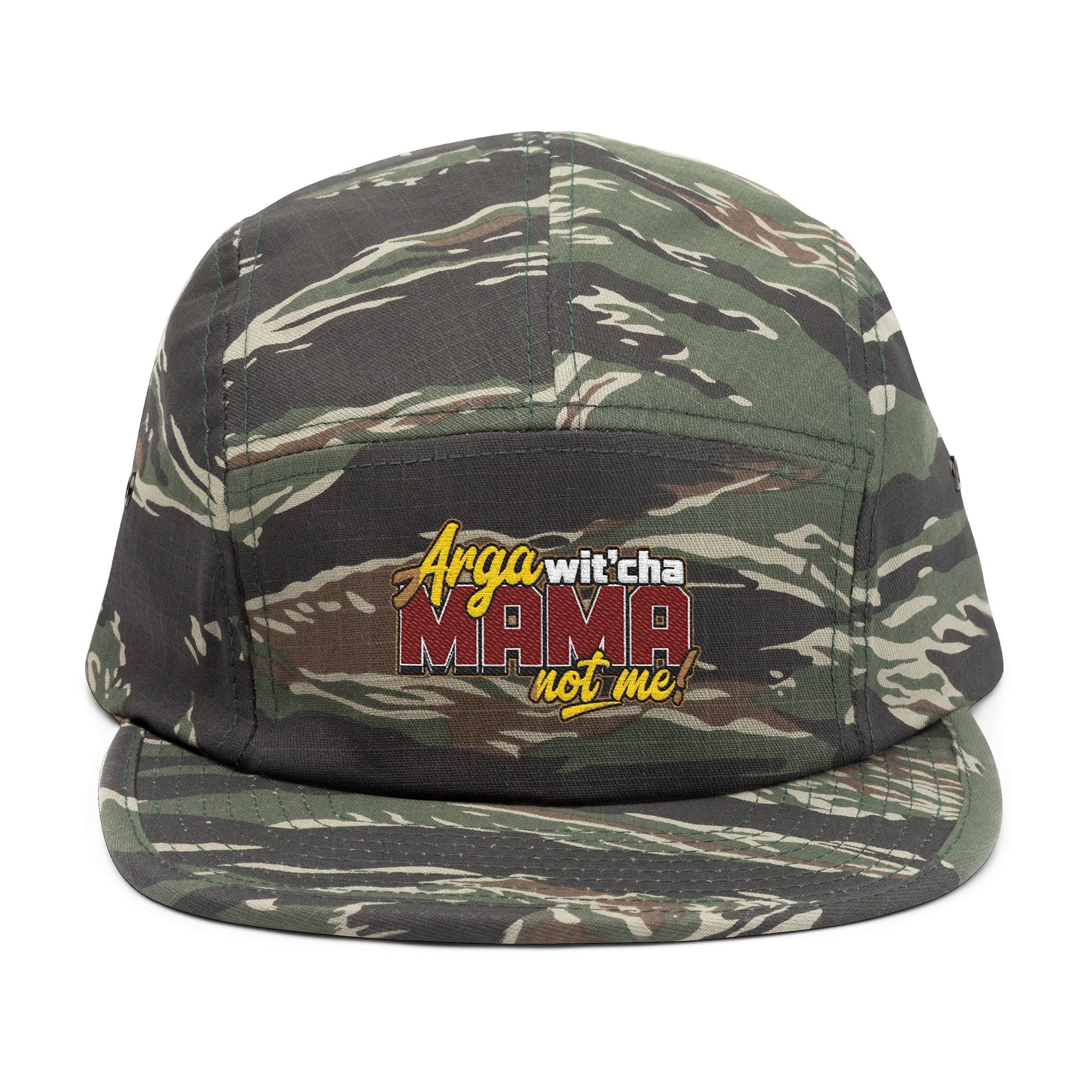 5-Panel Cap — Arga wit'cha MAMA not me Embroidered Trucker Hat