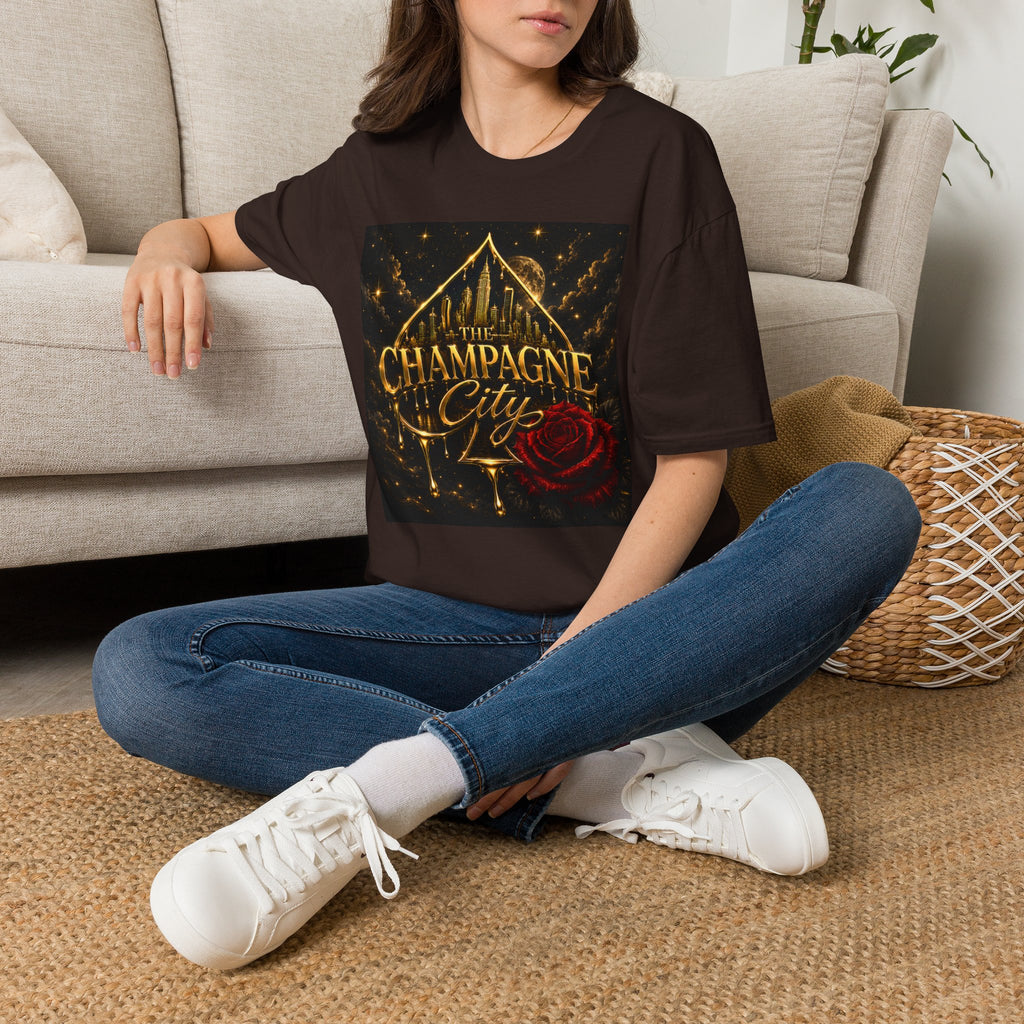 The Champagne City T-Shirt — Golden Skyline Graphic Tee