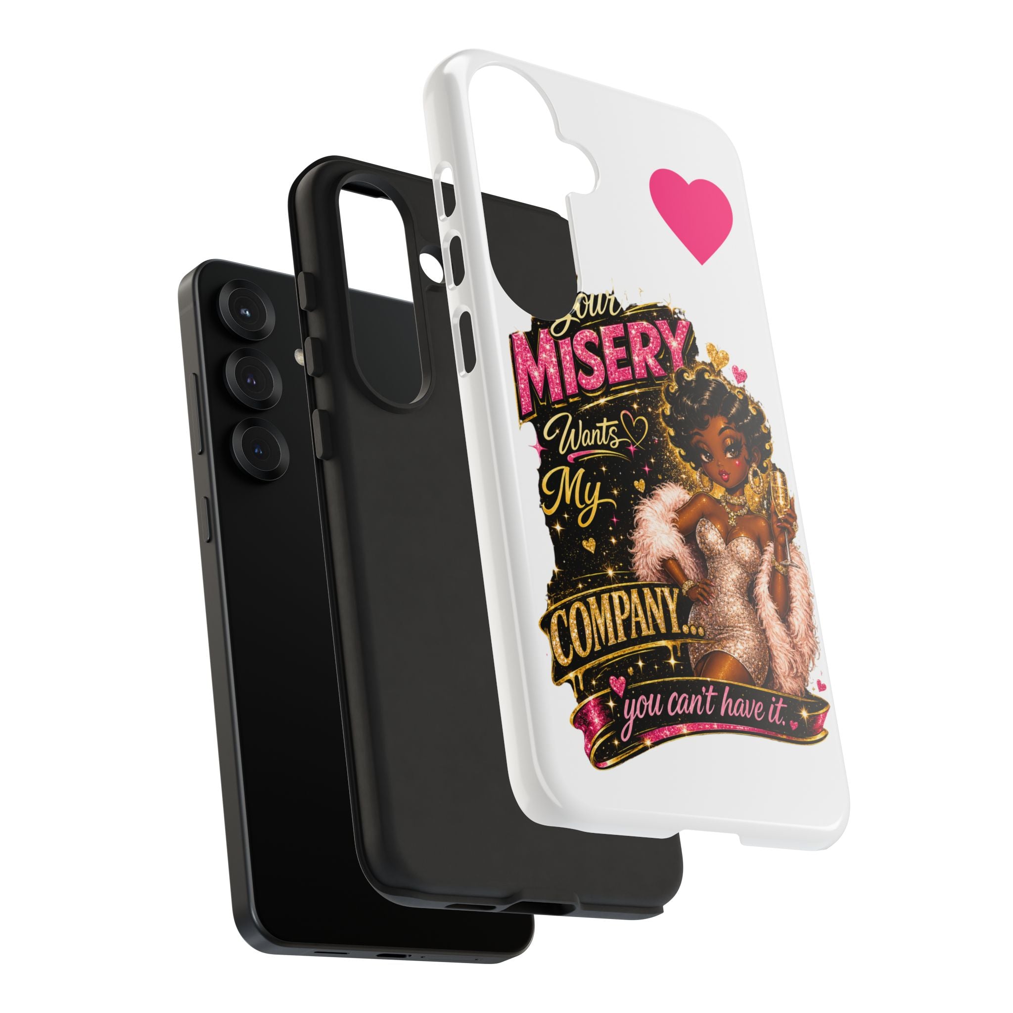 Phone Case — "Your Misery Wants My Company" Retro Graffiti Design