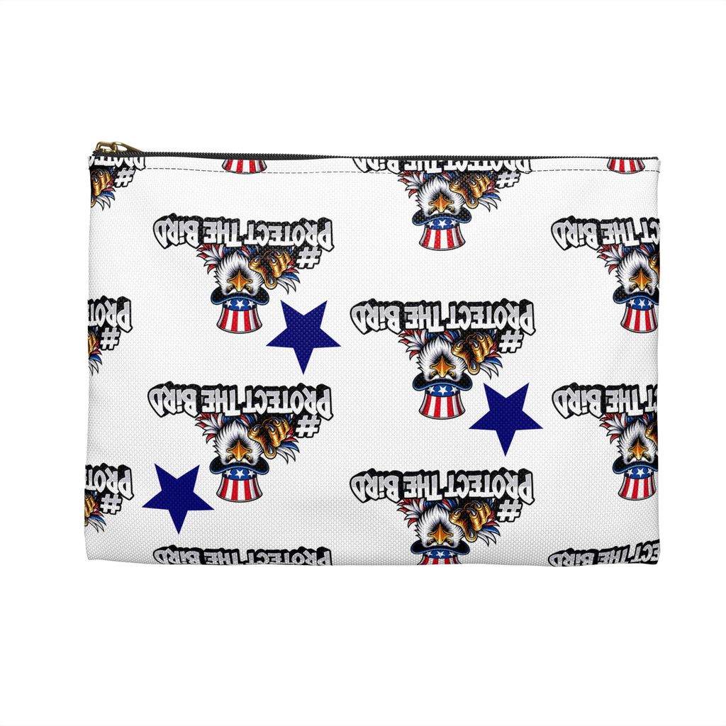 Protect the Bird Accessory Pouch — Patriotic Eagle Zip Pouch for Travel & Everyday