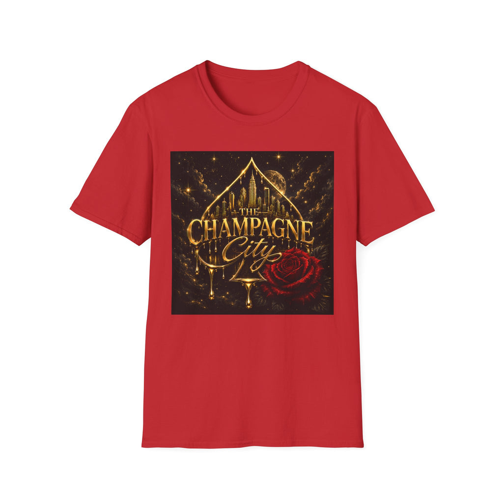 The Champagne City T-Shirt — Golden Skyline Graphic Tee