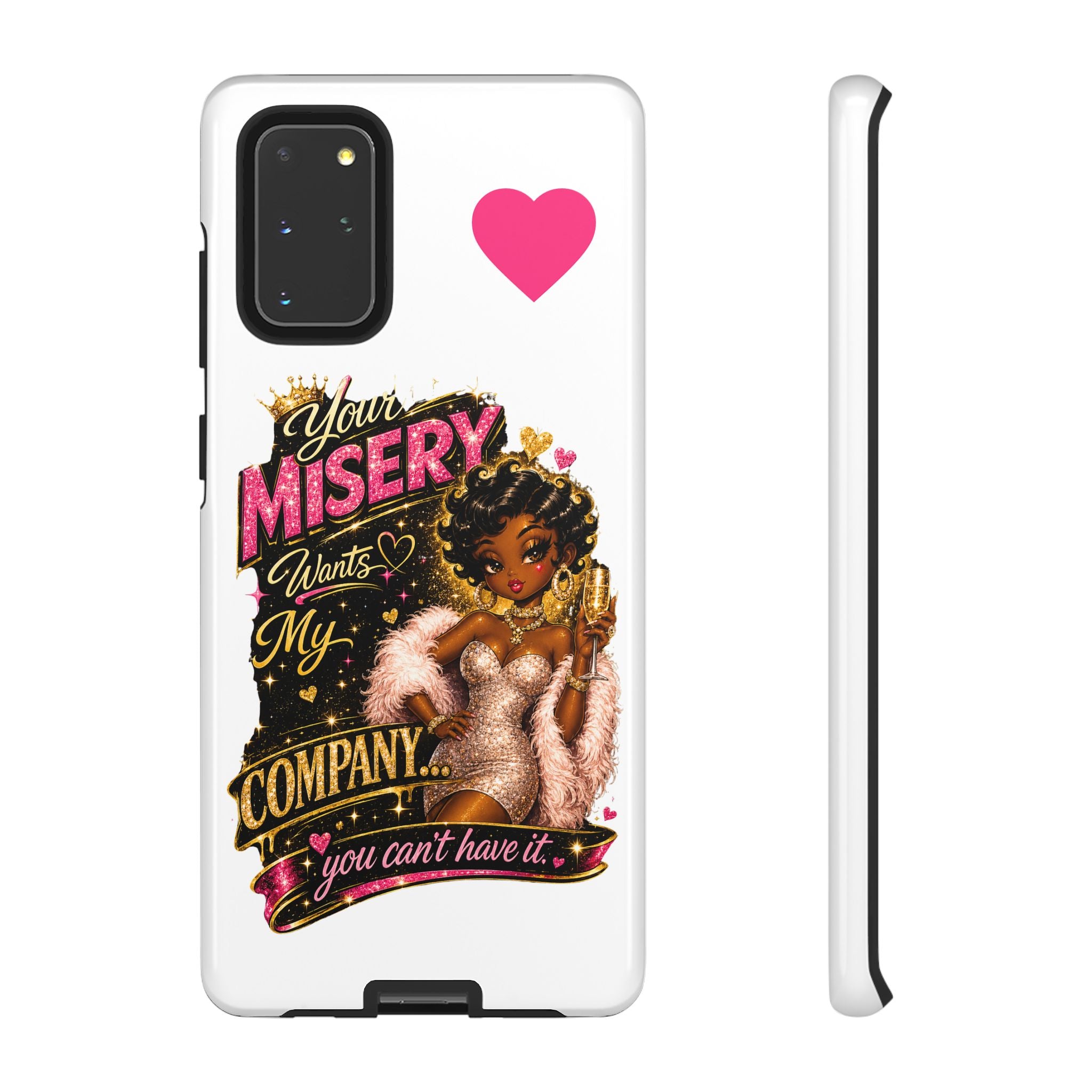 Phone Case — "Your Misery Wants My Company" Retro Graffiti Design