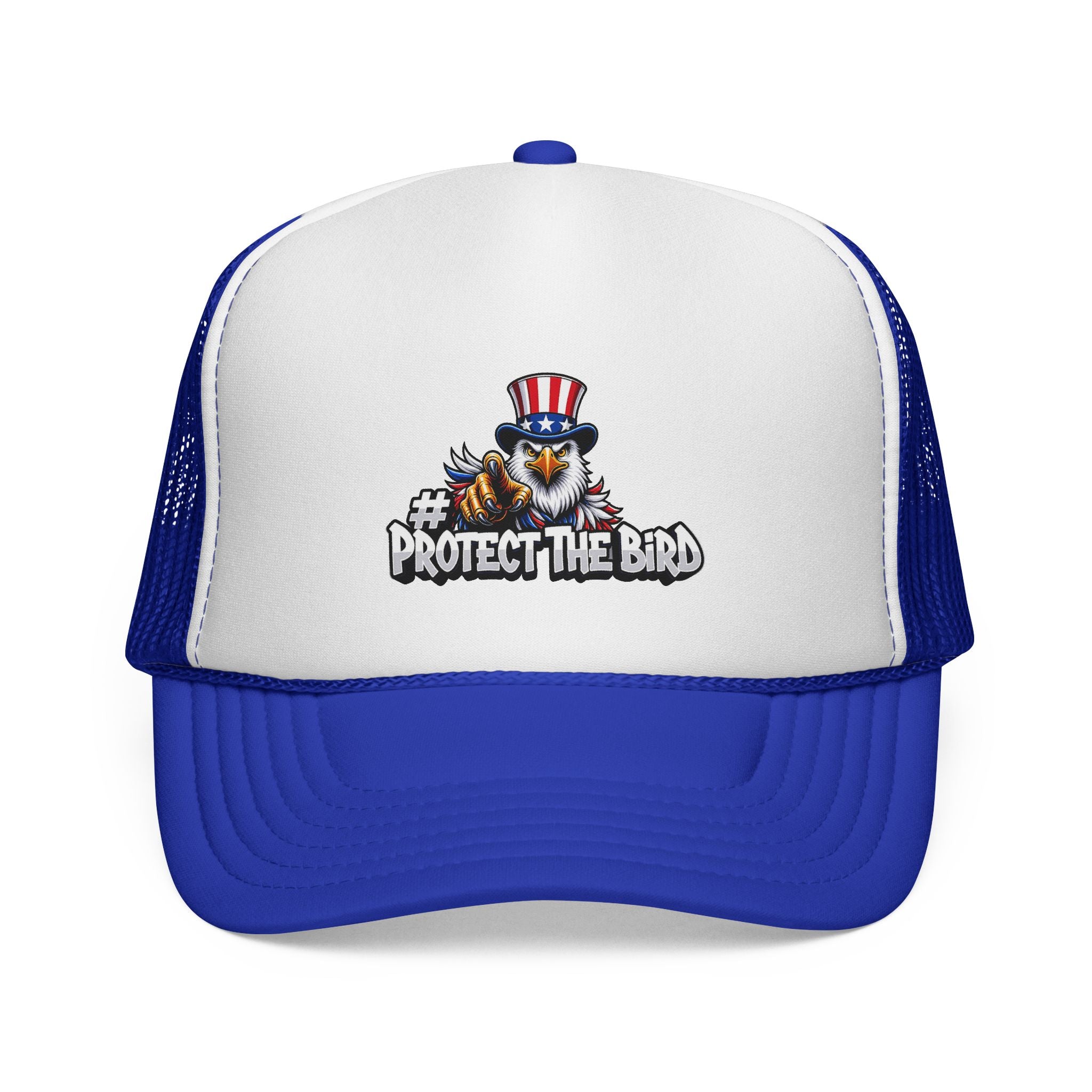 Trucker Cap — "Protect The Bird" Patriotic Eagle Mesh Hat