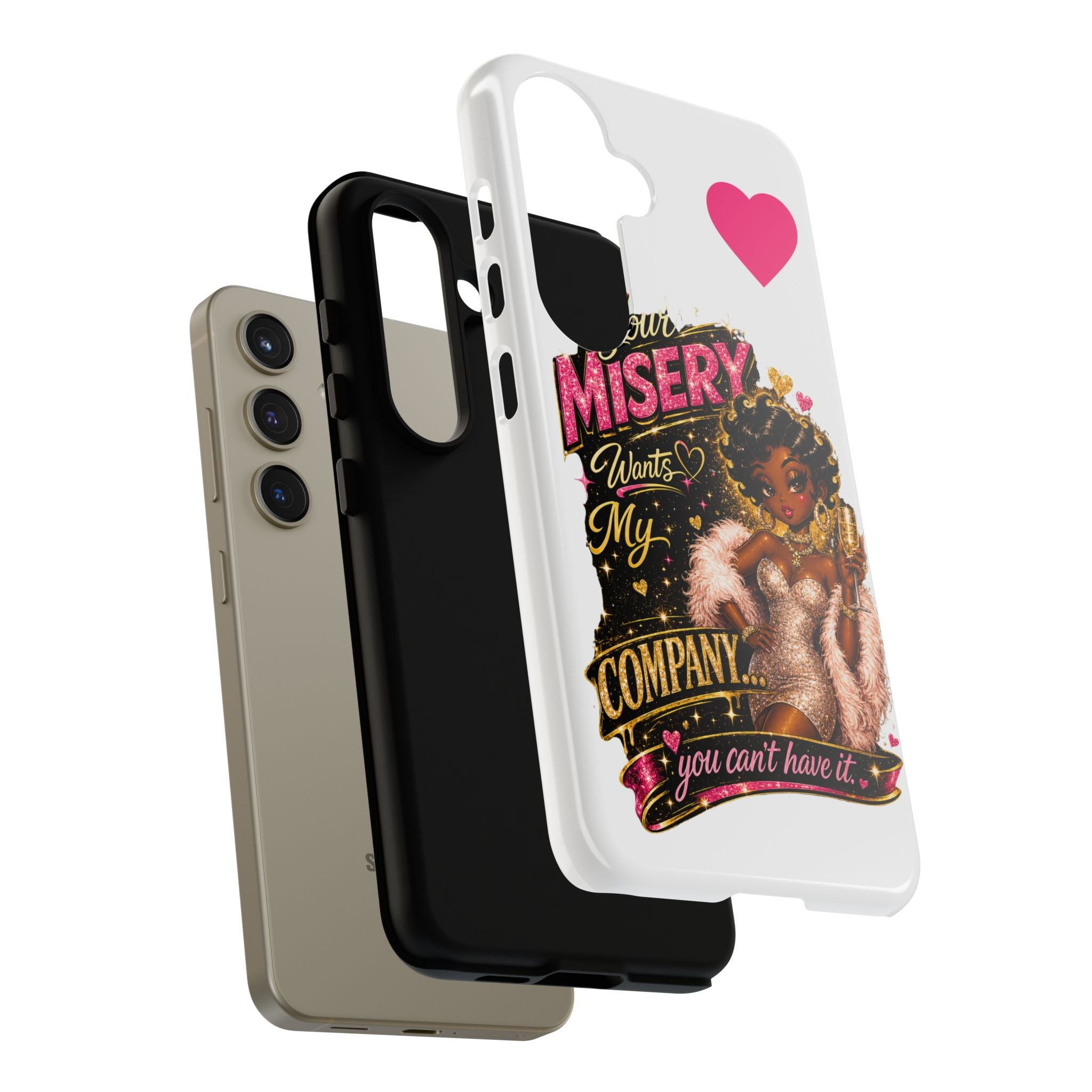 Phone Case — "Your Misery Wants My Company" Retro Graffiti Design