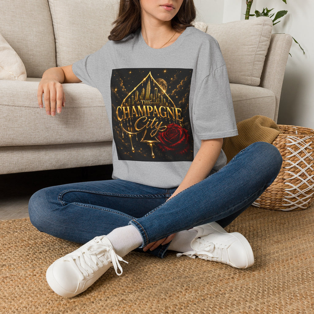The Champagne City T-Shirt — Golden Skyline Graphic Tee
