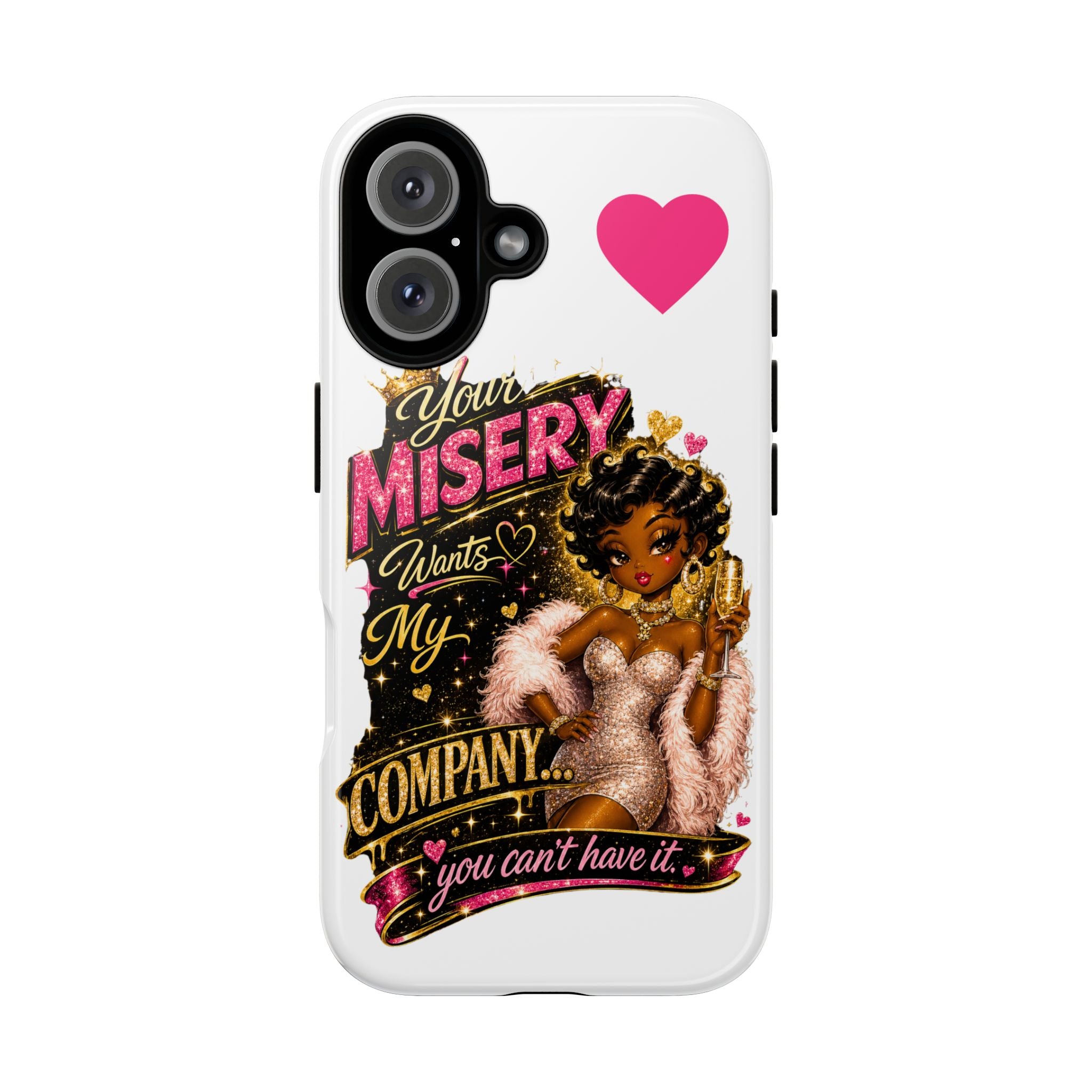 Phone Case — "Your Misery Wants My Company" Retro Graffiti Design