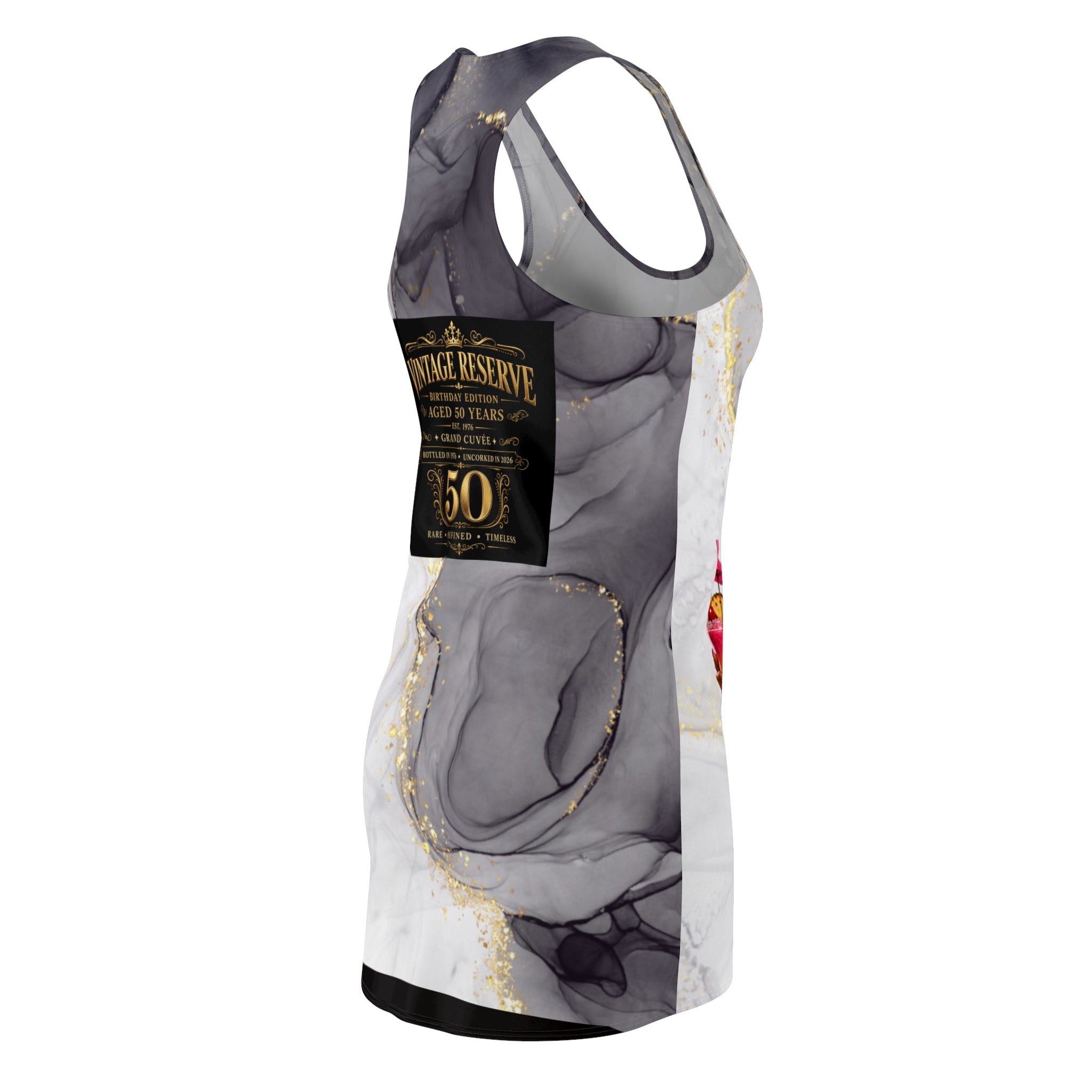 Racerback Dress — "Manifest" 50th Vintage Reserve Afrocentric Birthday Design