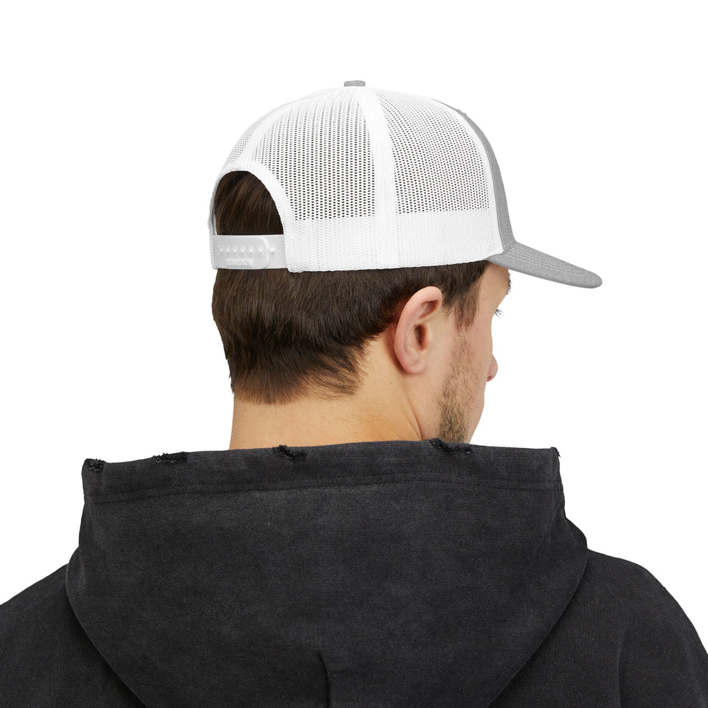 Me -uh- CRATS Signature Embroidered Retro Coin Logo Trucker Cap