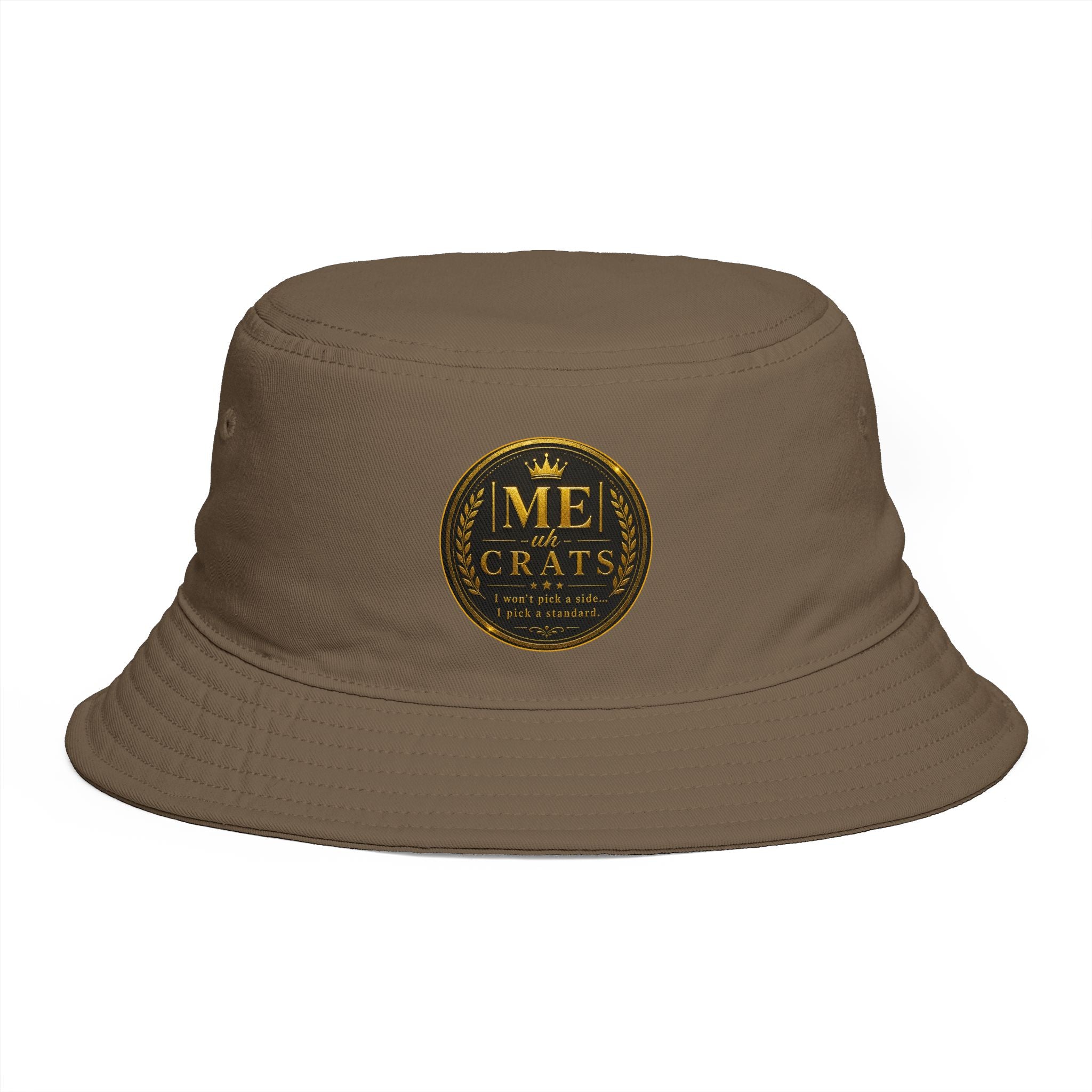 Me -uh- CRATS Bucket Hat — Vintage Gold Crest Signature Edition