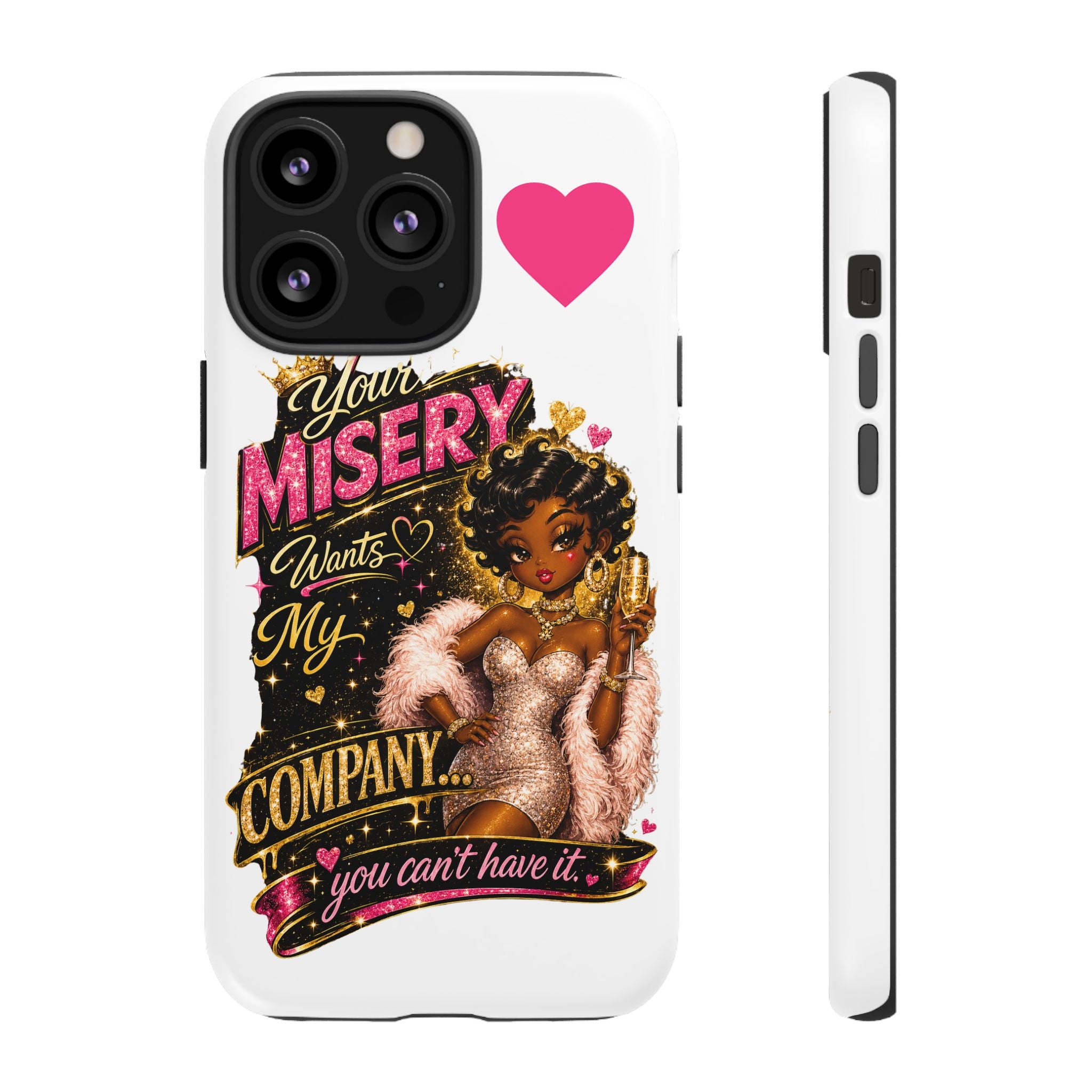 Phone Case — "Your Misery Wants My Company" Retro Graffiti Design