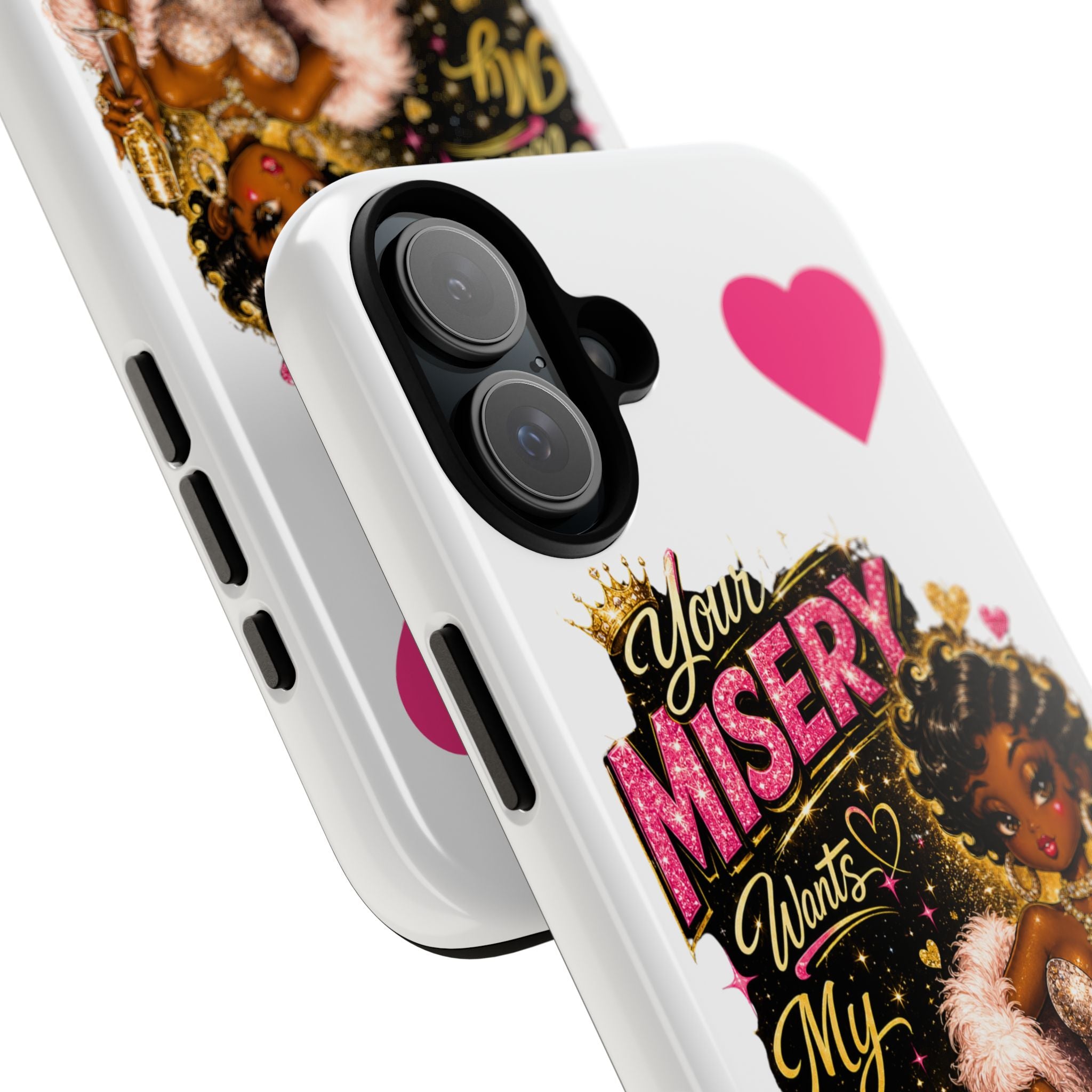 Phone Case — "Your Misery Wants My Company" Retro Graffiti Design