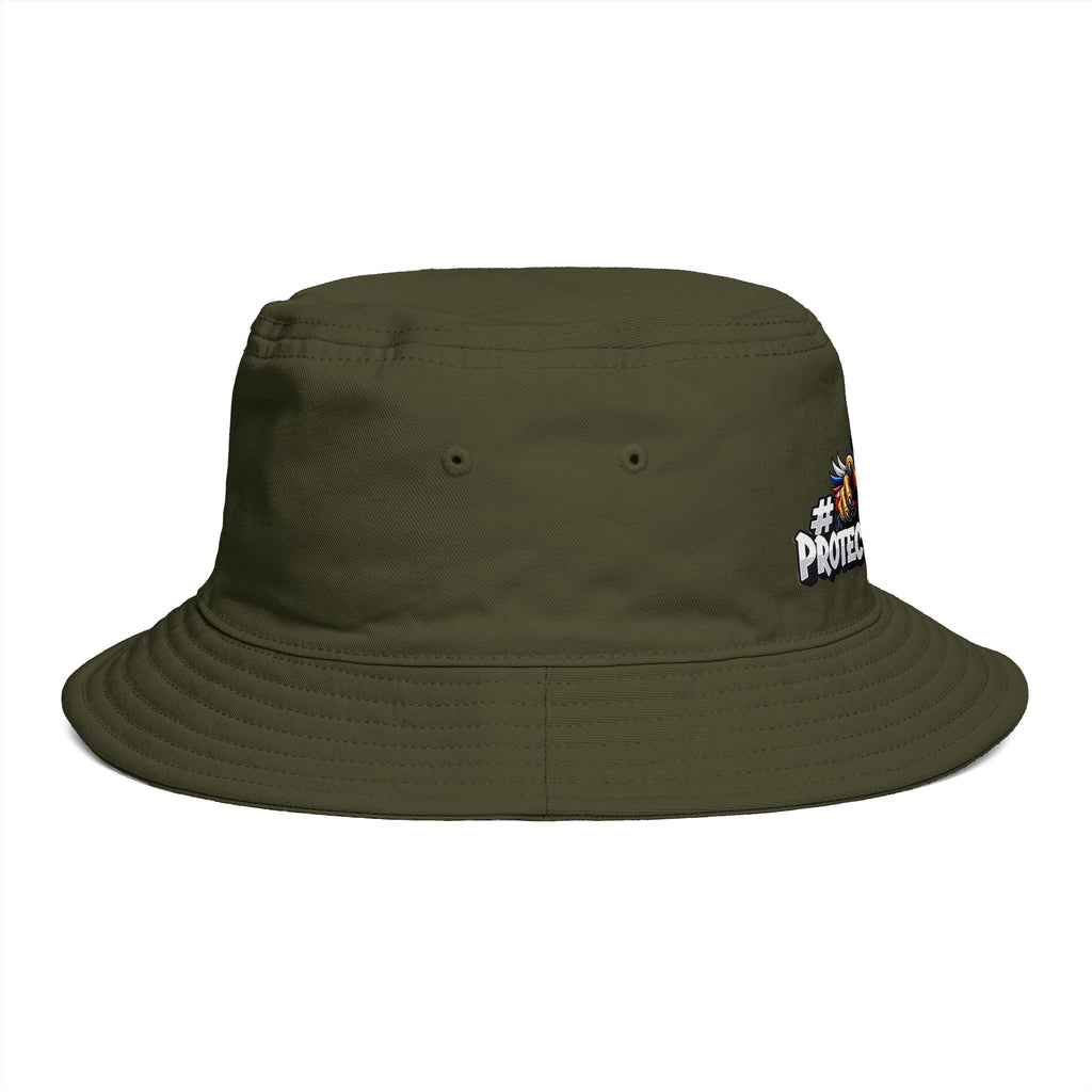 Protect The Bird Patriotic Eagle Bucket Hat — American Flag Uncle Sam Design