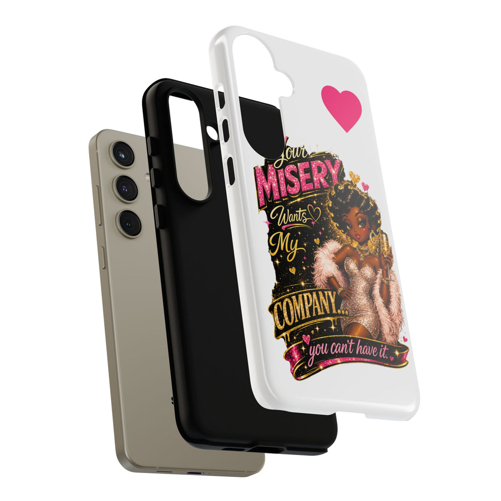 Phone Case — "Your Misery Wants My Company" Retro Graffiti Design
