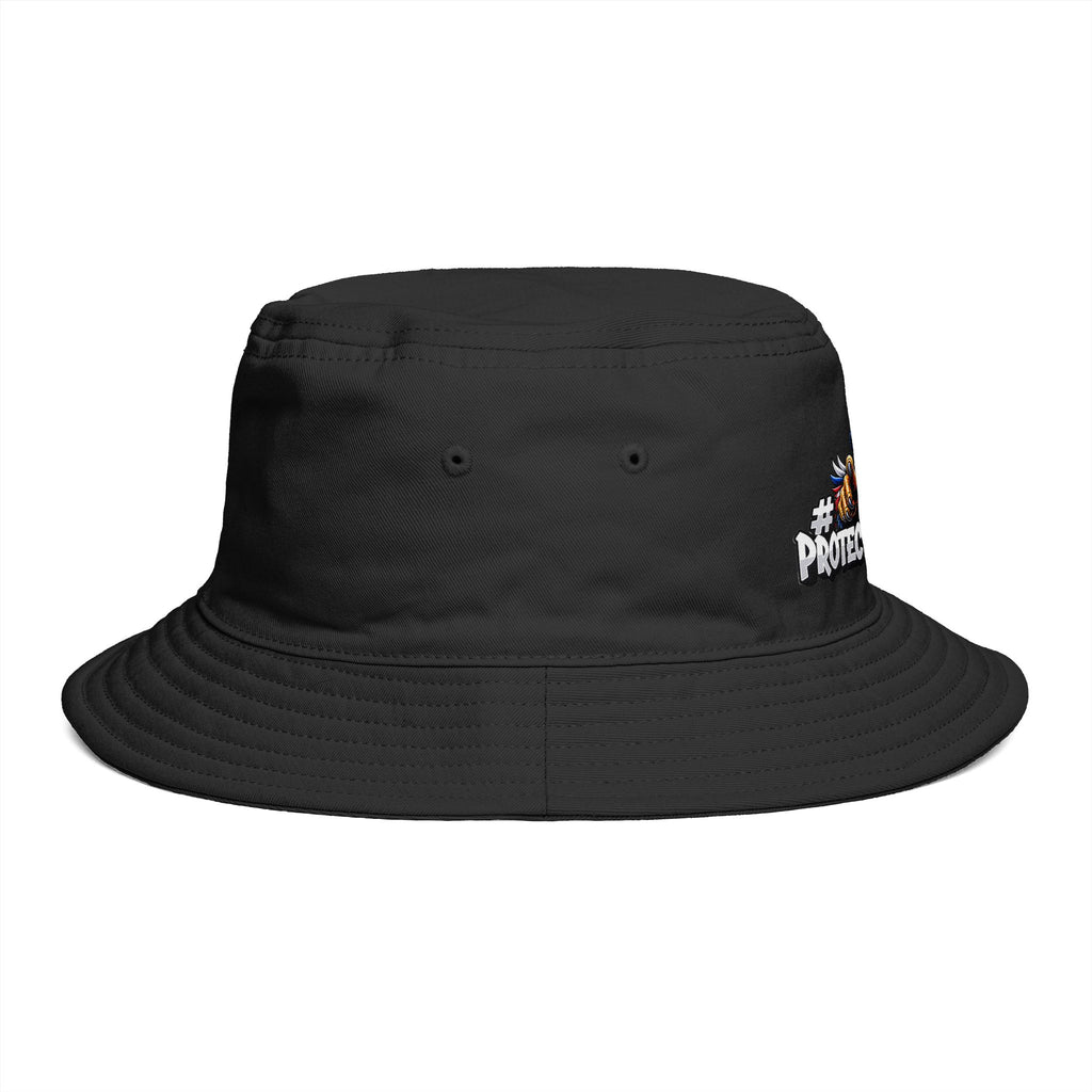 Protect The Bird Patriotic Eagle Bucket Hat — American Flag Uncle Sam Design