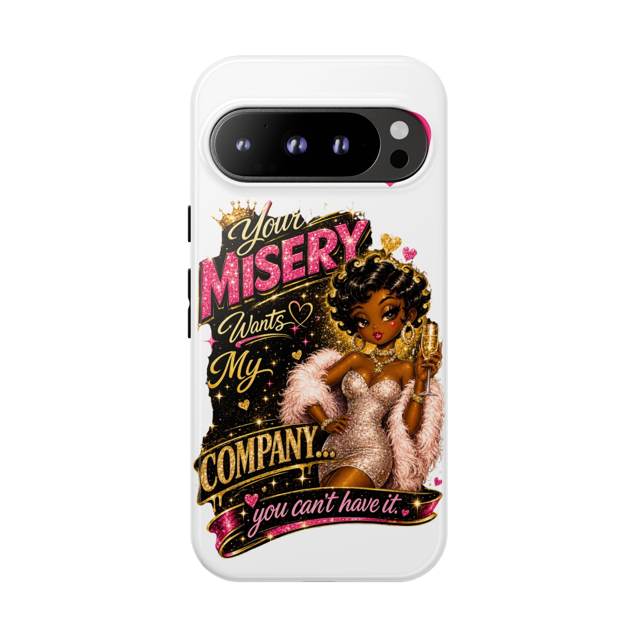 Phone Case — "Your Misery Wants My Company" Retro Graffiti Design
