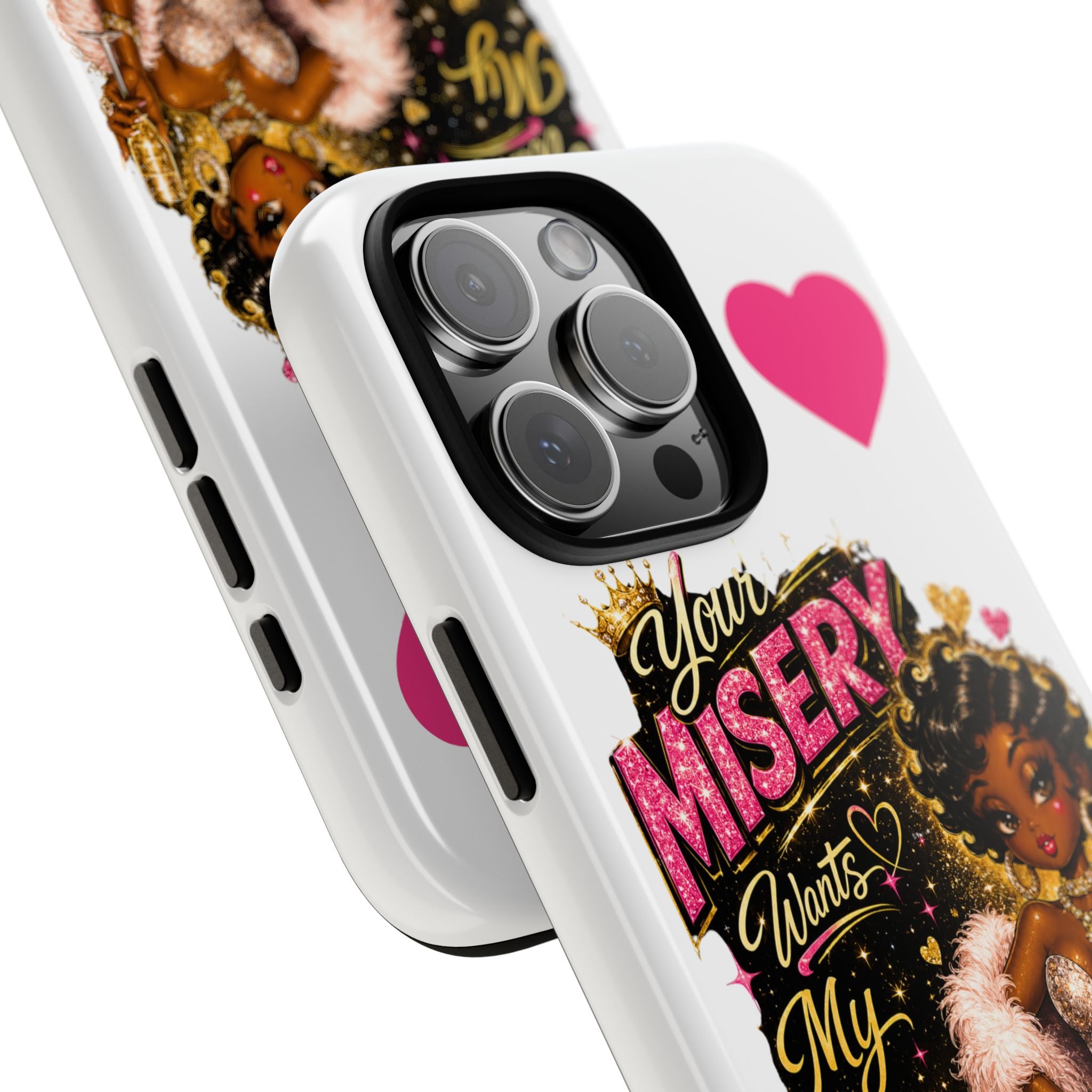 Phone Case — "Your Misery Wants My Company" Retro Graffiti Design