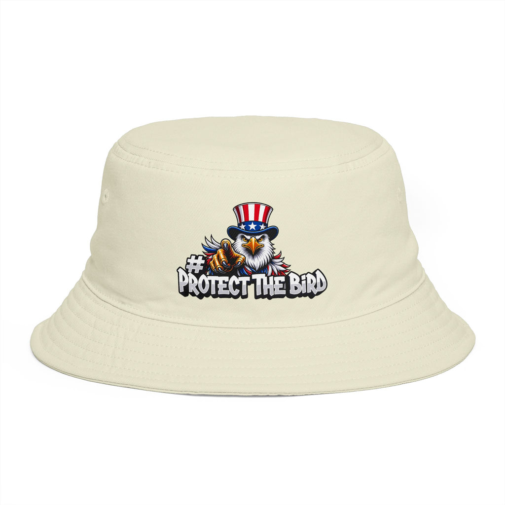 Protect The Bird Patriotic Eagle Bucket Hat — American Flag Uncle Sam Design