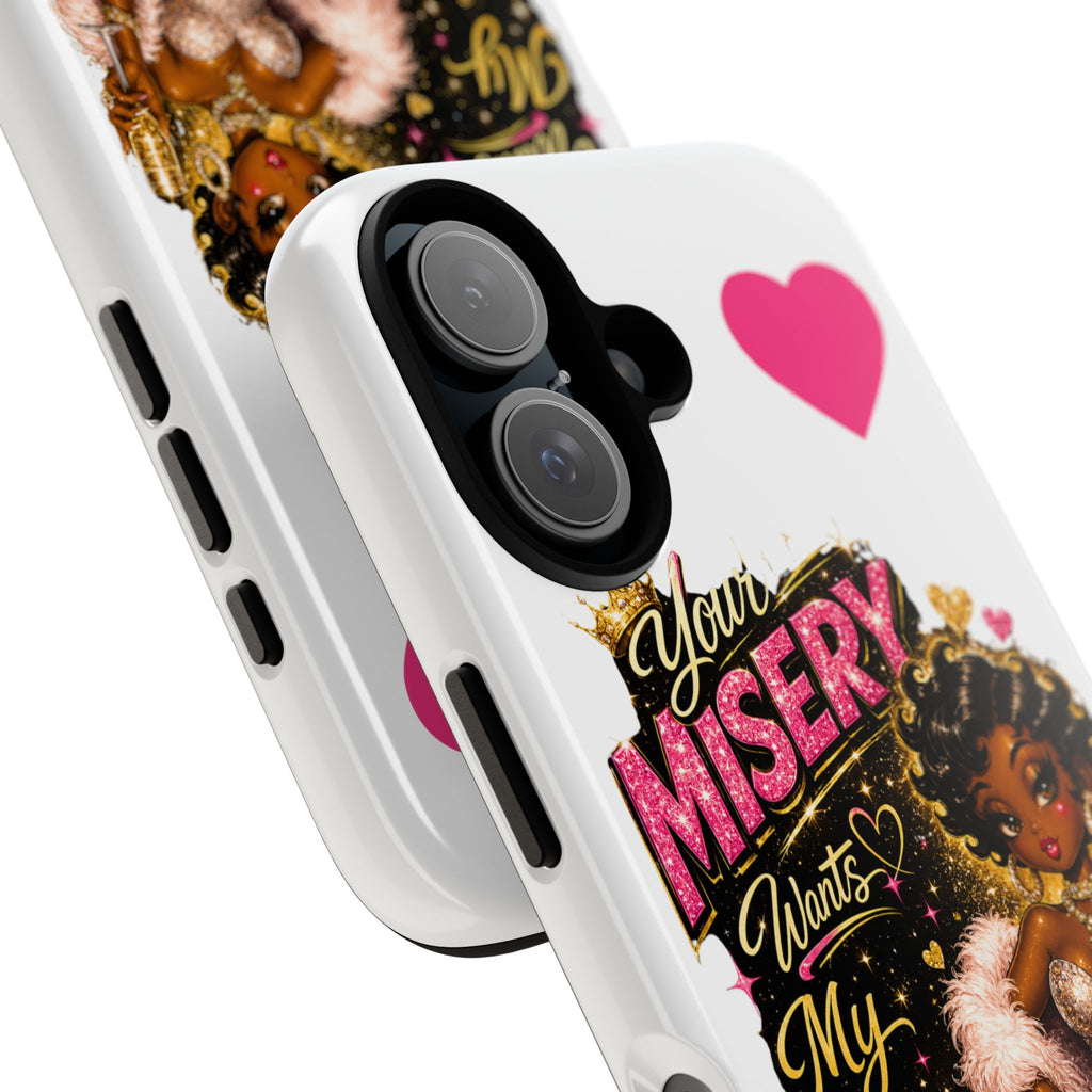 Phone Case — "Your Misery Wants My Company" Retro Graffiti Design