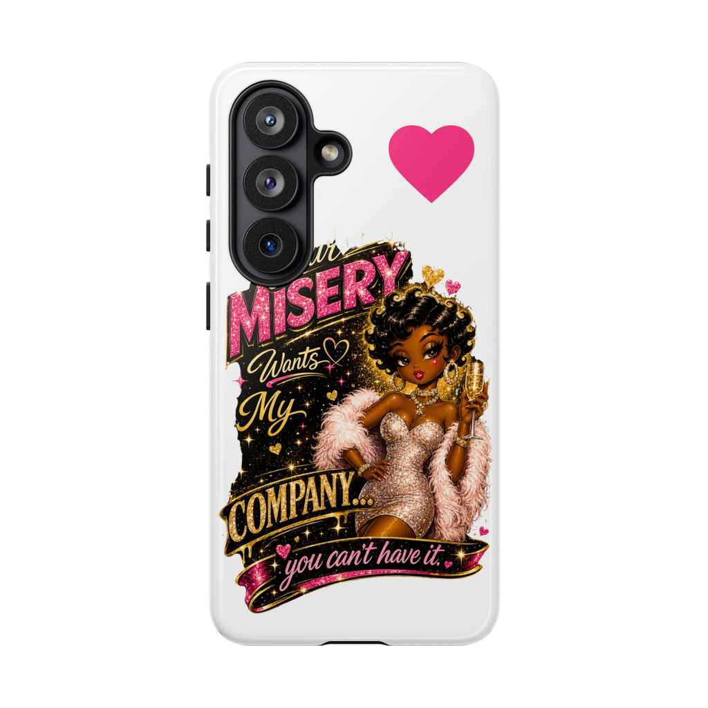 Phone Case — "Your Misery Wants My Company" Retro Graffiti Design