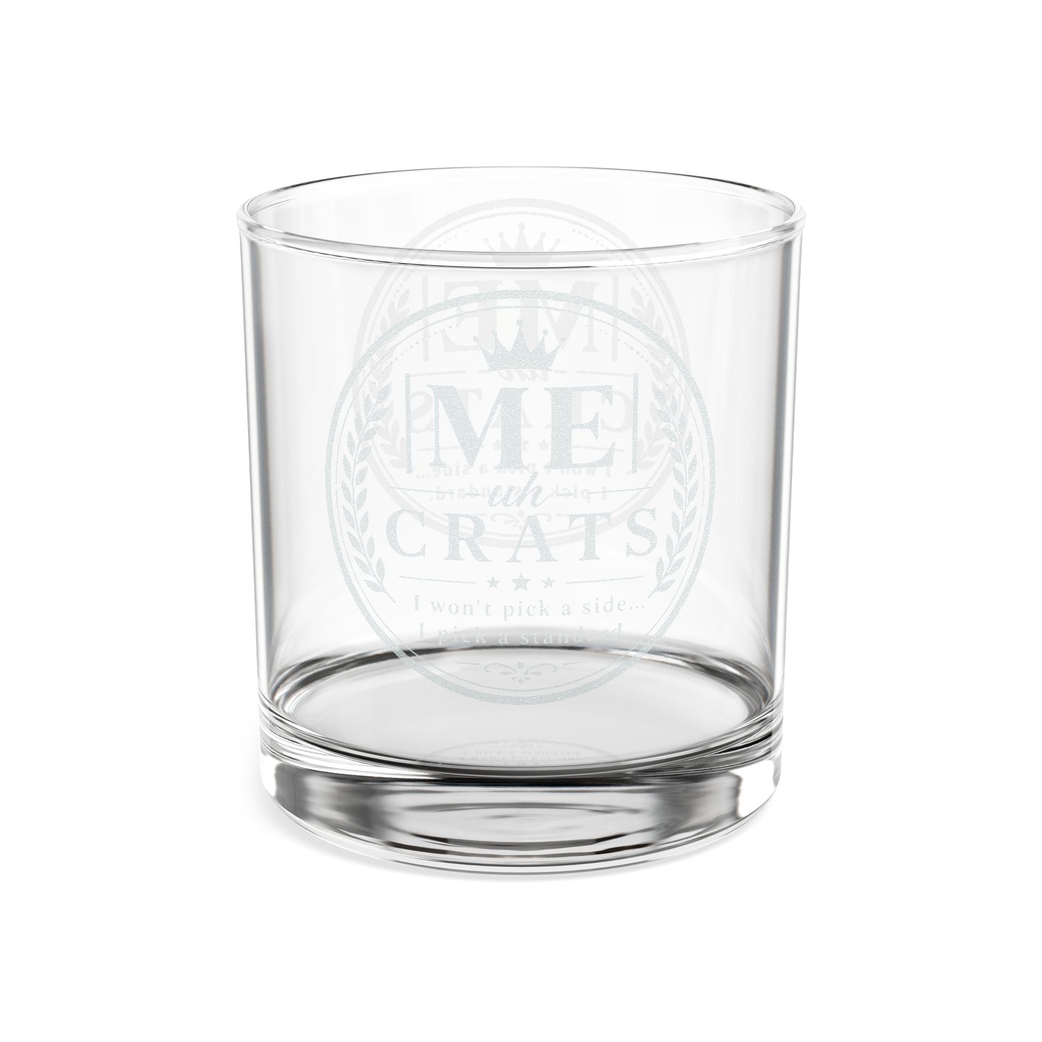 Me -uh- CRATS Engraved 10.5 oz Whiskey Glass — Personalized Rocks Tumbler for Home Bars & Groomsmen Gifts