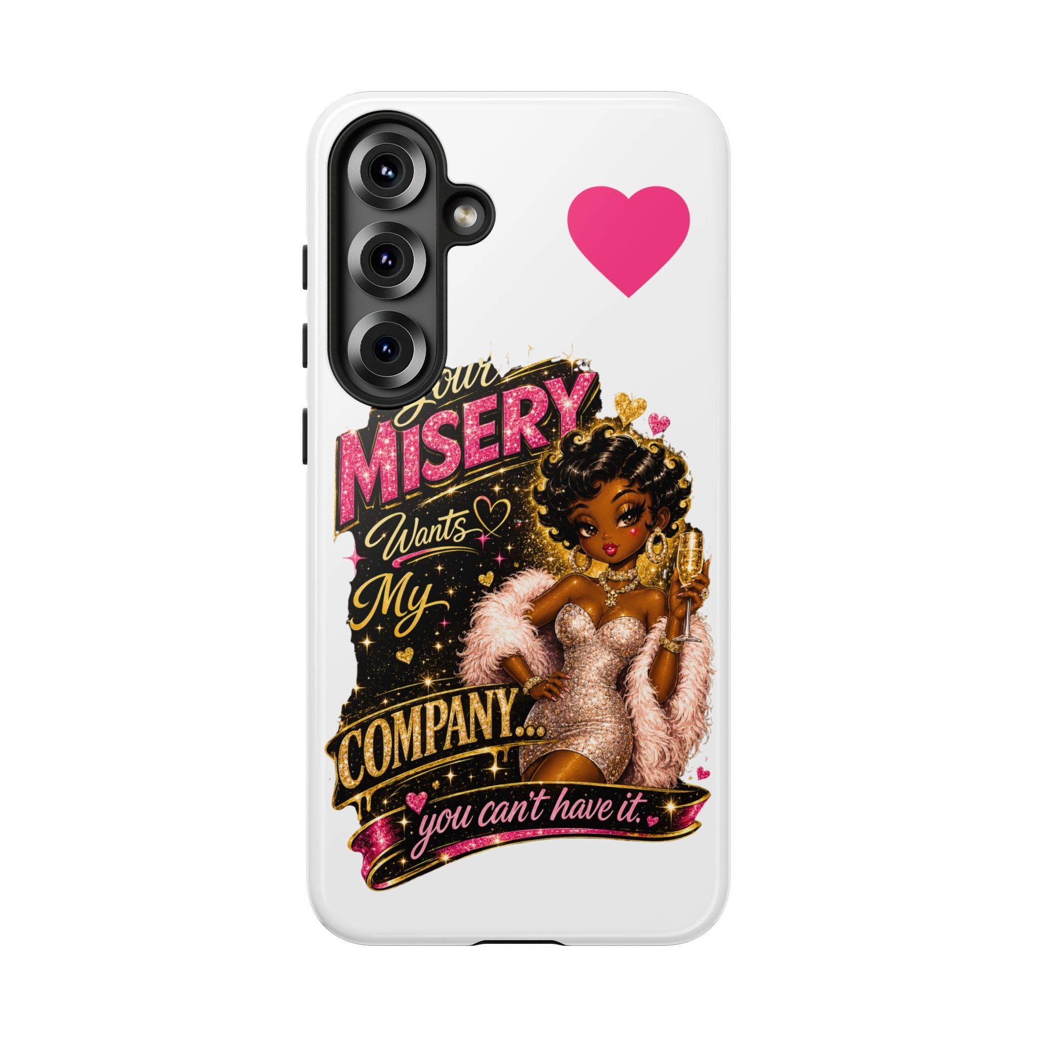 Phone Case — "Your Misery Wants My Company" Retro Graffiti Design
