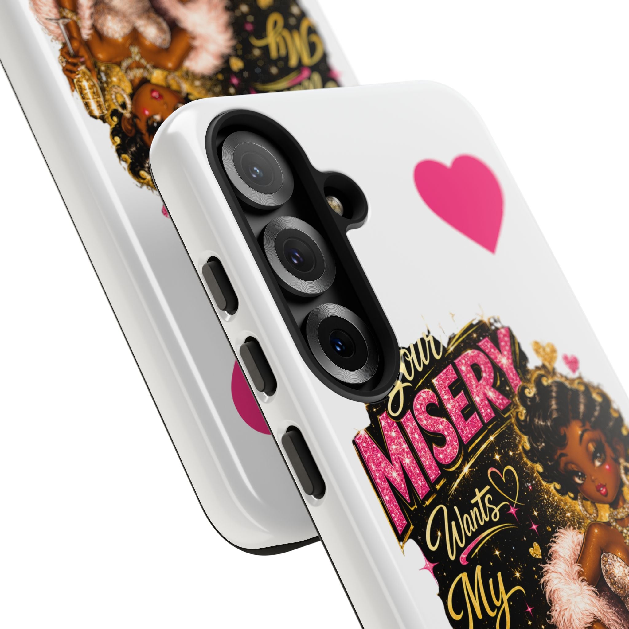 Phone Case — "Your Misery Wants My Company" Retro Graffiti Design