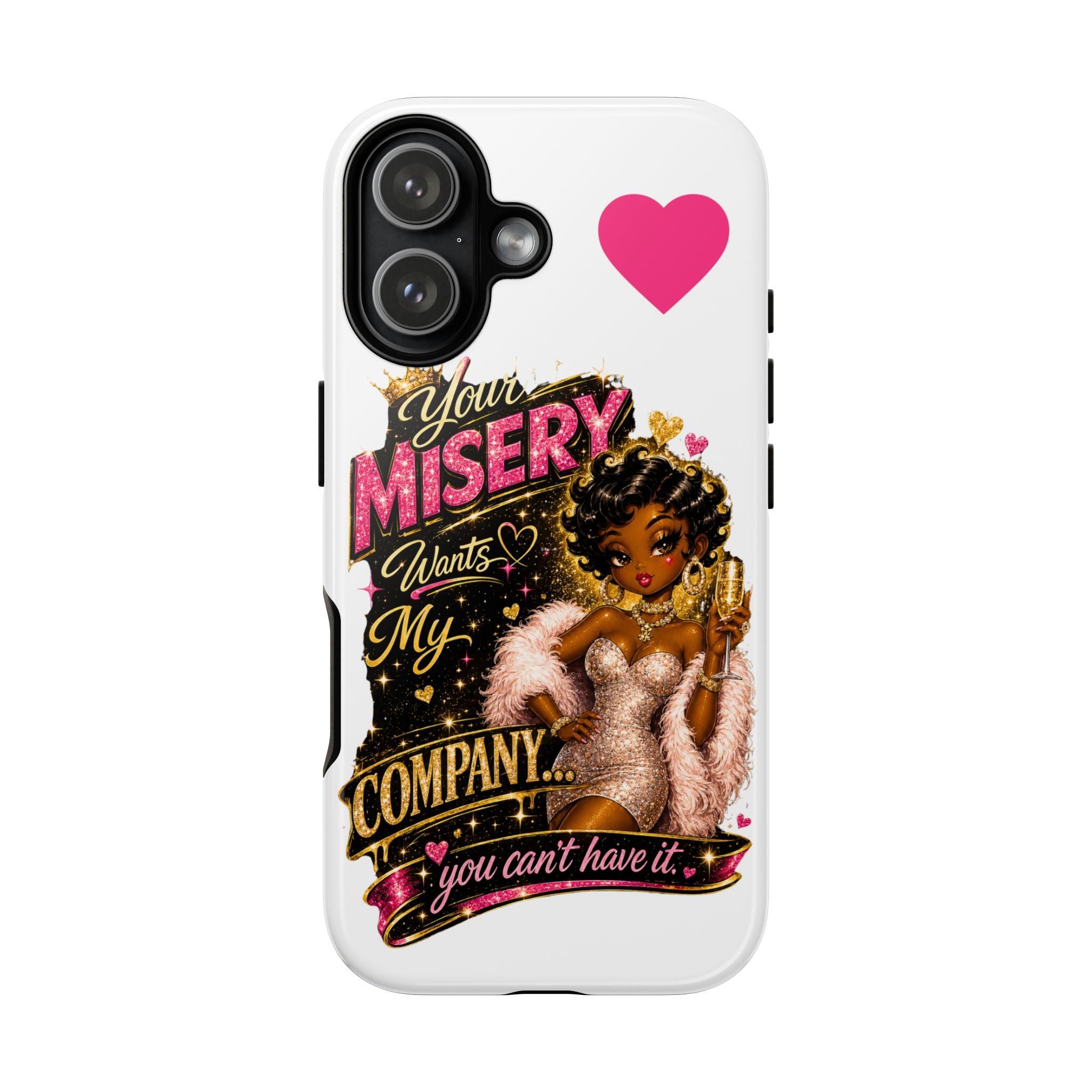Phone Case — "Your Misery Wants My Company" Retro Graffiti Design