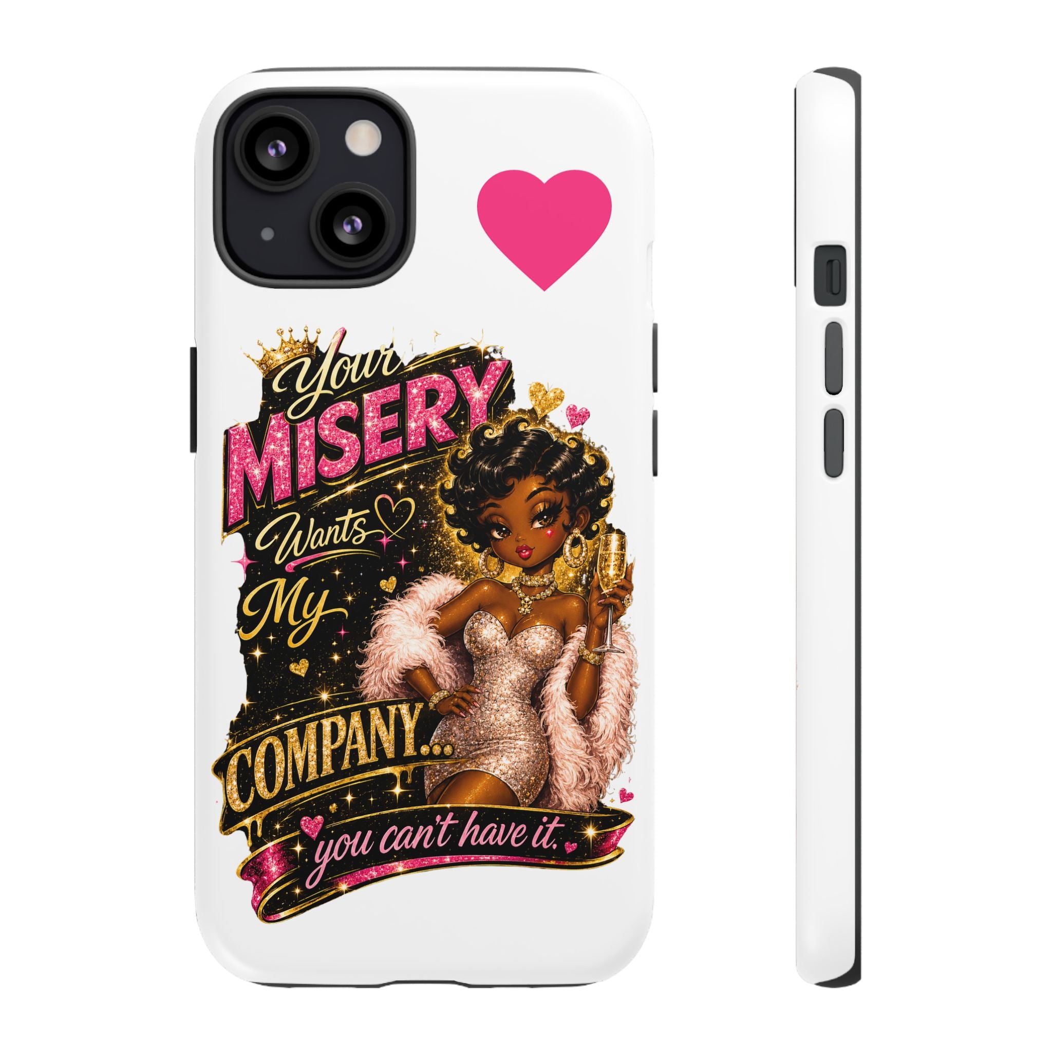 Phone Case — "Your Misery Wants My Company" Retro Graffiti Design