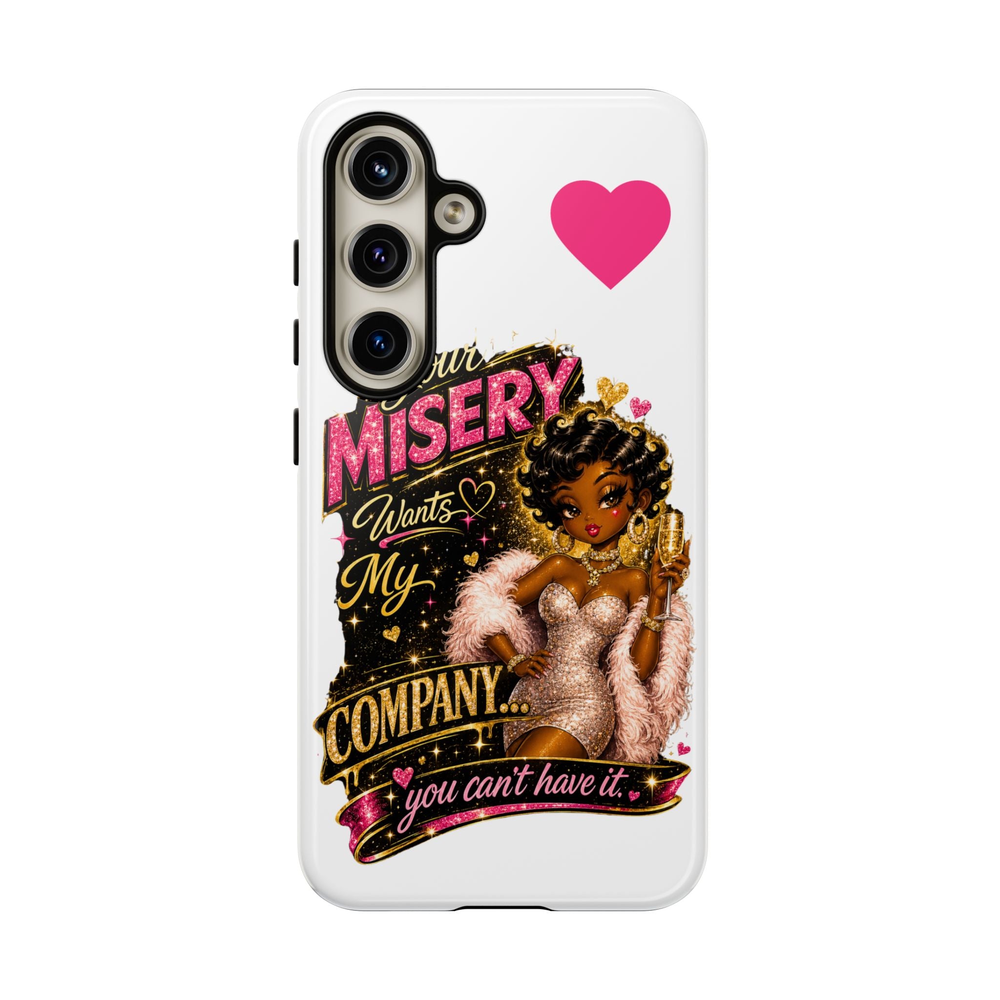 Phone Case — "Your Misery Wants My Company" Retro Graffiti Design