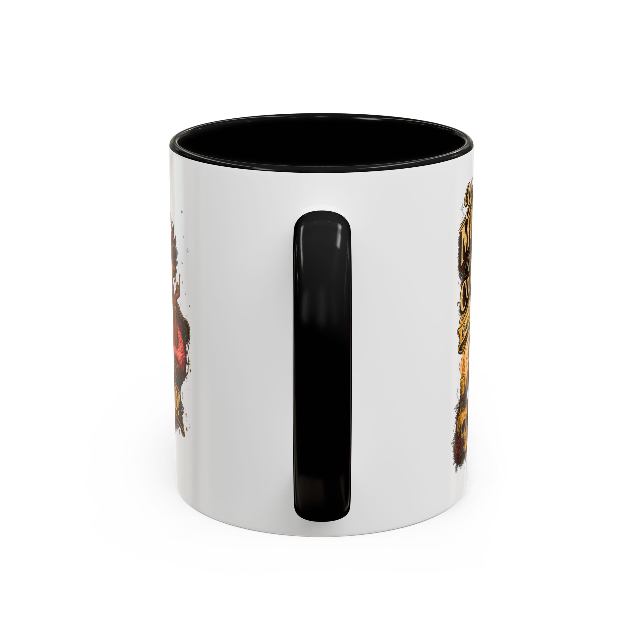 Accent Coffee Mug — "Your Misery Pays My Company" Vintage Pin-Up Gothic Coffee Mug