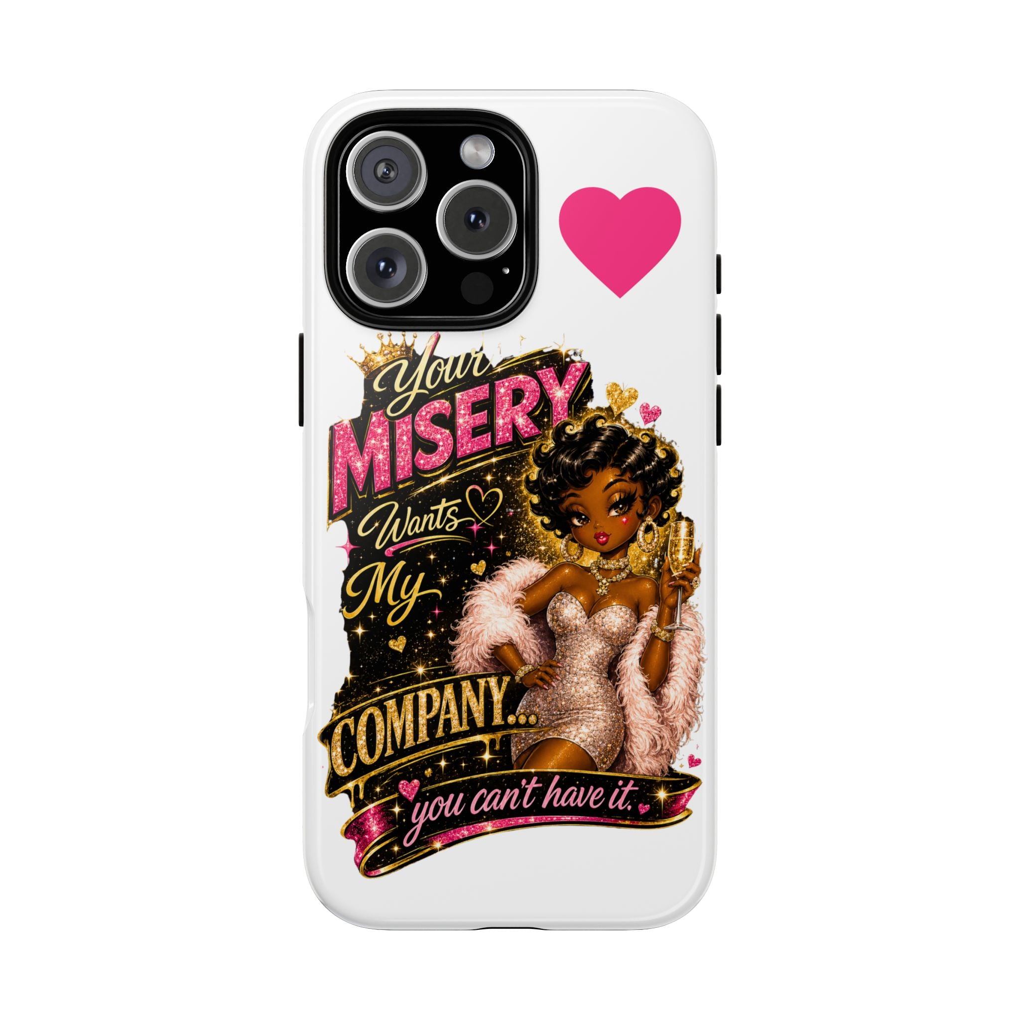 Phone Case — "Your Misery Wants My Company" Retro Graffiti Design
