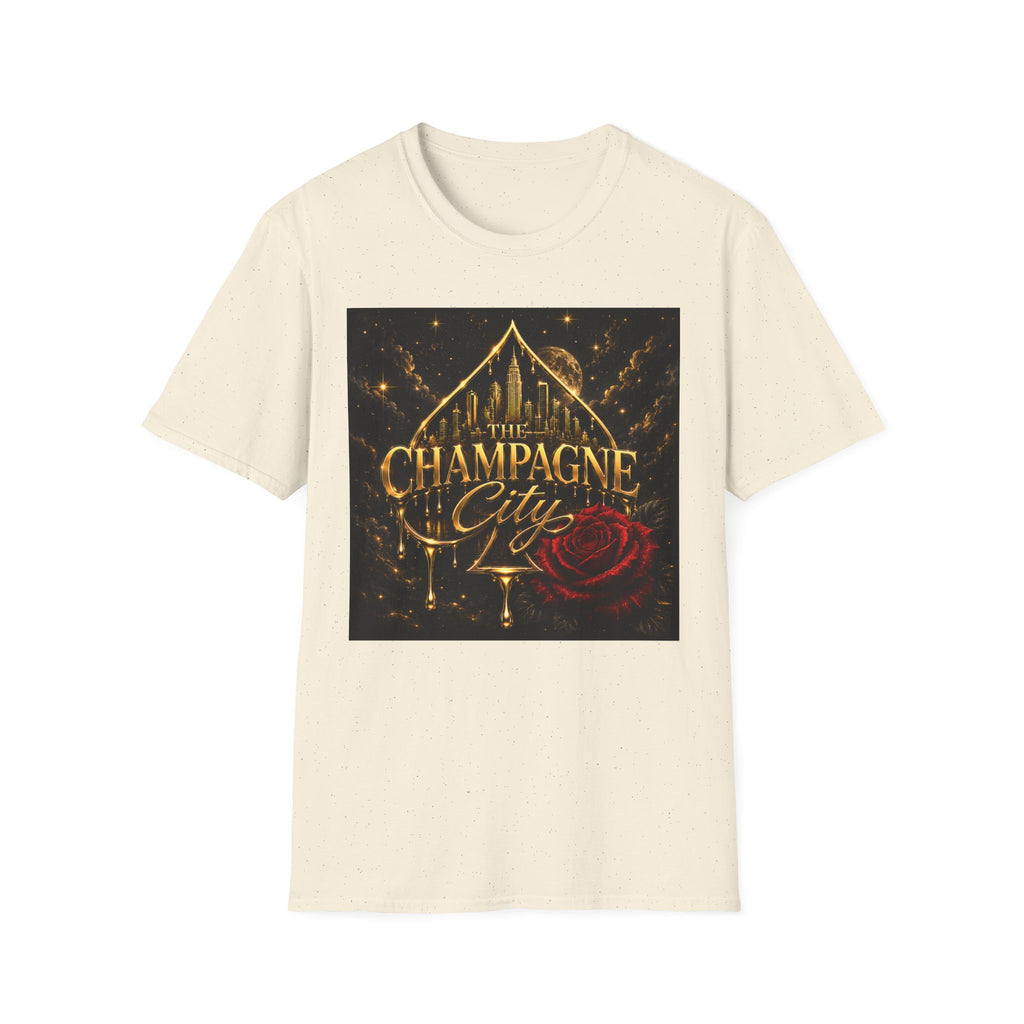 The Champagne City T-Shirt — Golden Skyline Graphic Tee