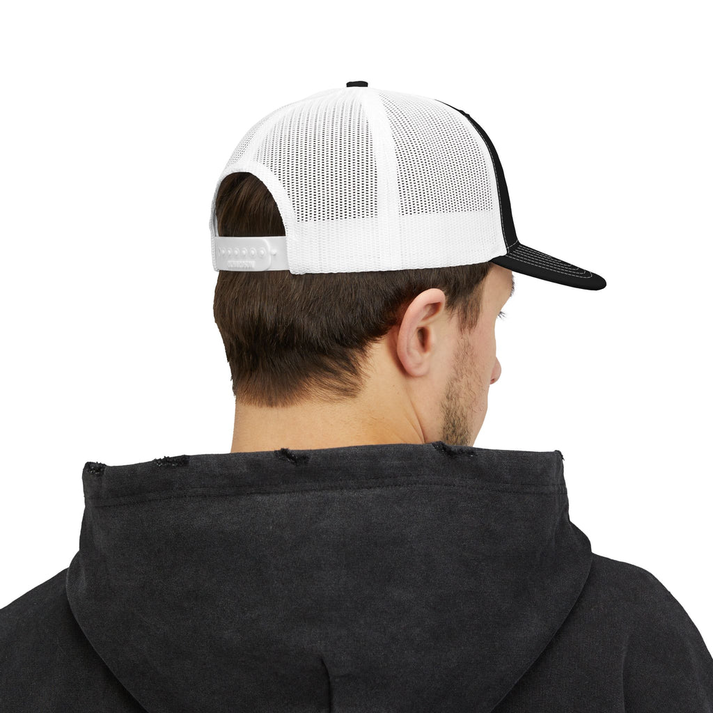 Me -uh- CRATS Signature Embroidered Retro Coin Logo Trucker Cap